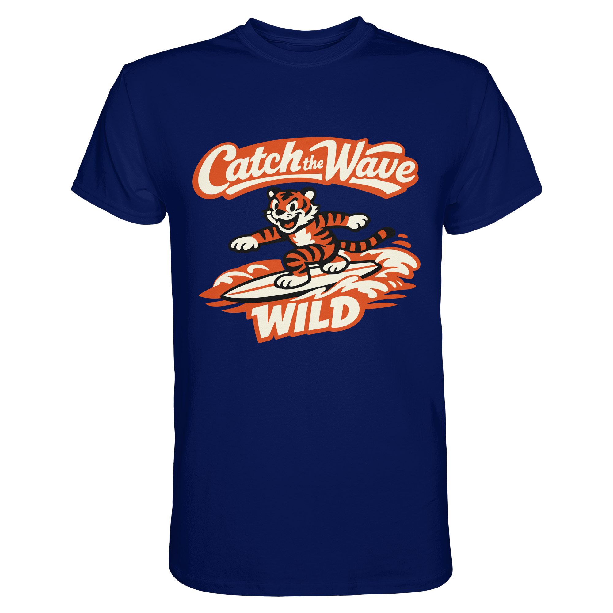 Catch the Wave Tiger – Vintage Surf Wildcat - Premium Shirt