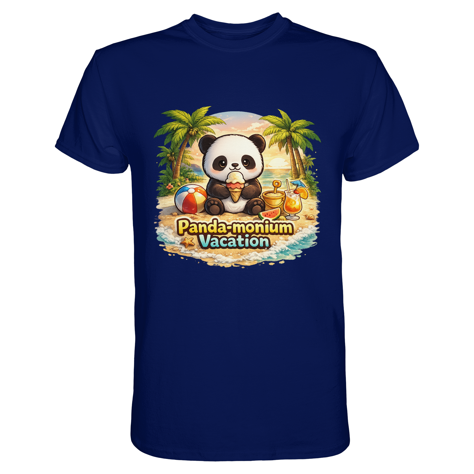 Panda-monium Vacation – Chilliger Strand Panda - Premium Shirt