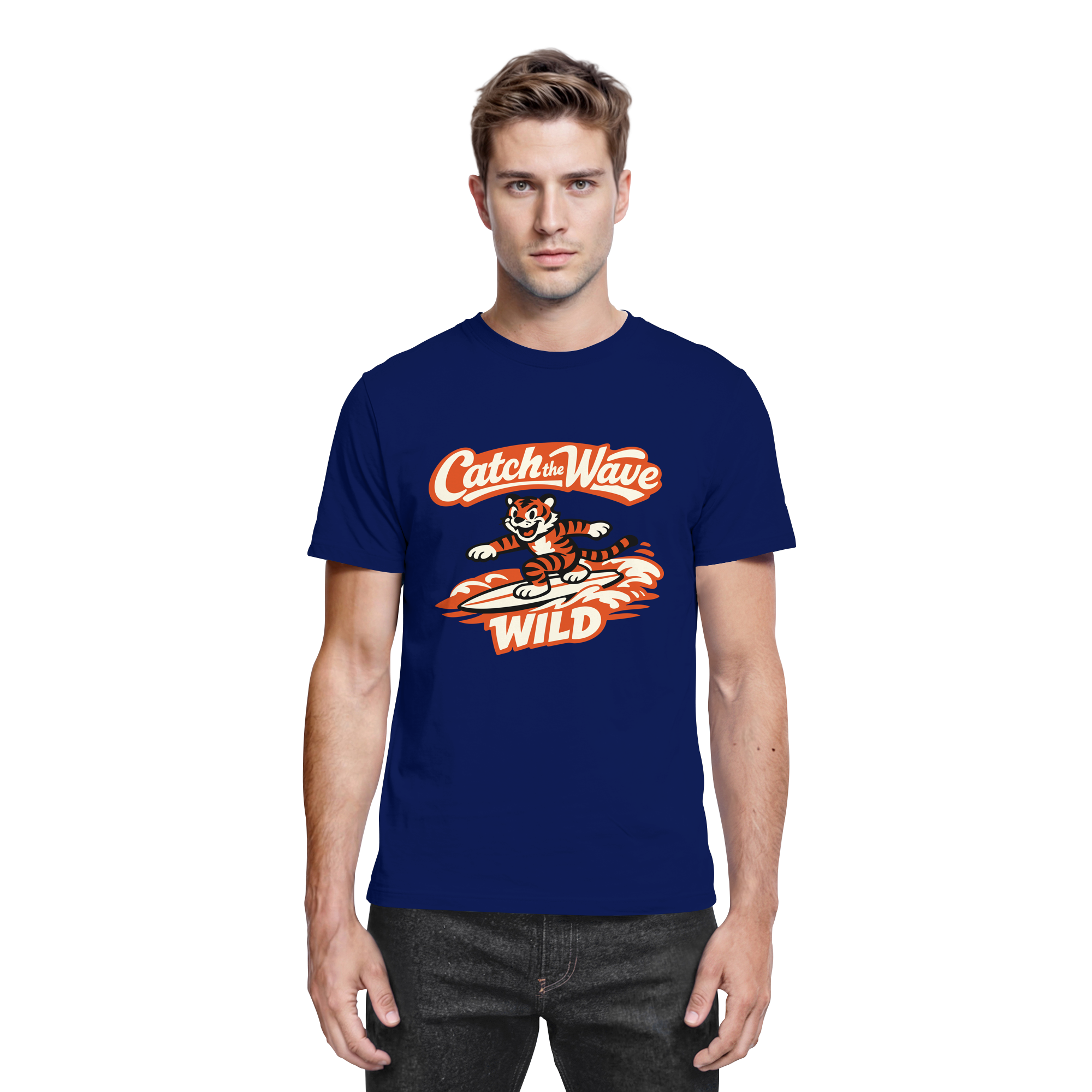 Catch the Wave Tiger – Vintage Surf Wildcat - Premium Shirt