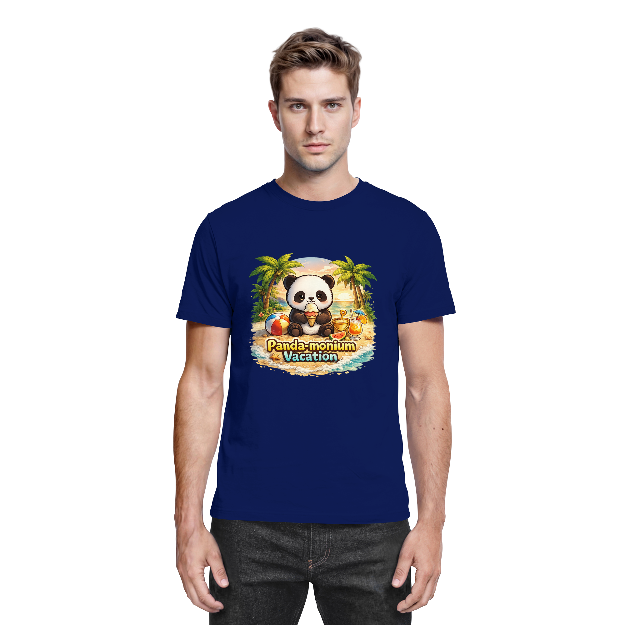 Panda-monium Vacation – Chilliger Strand Panda - Premium Shirt