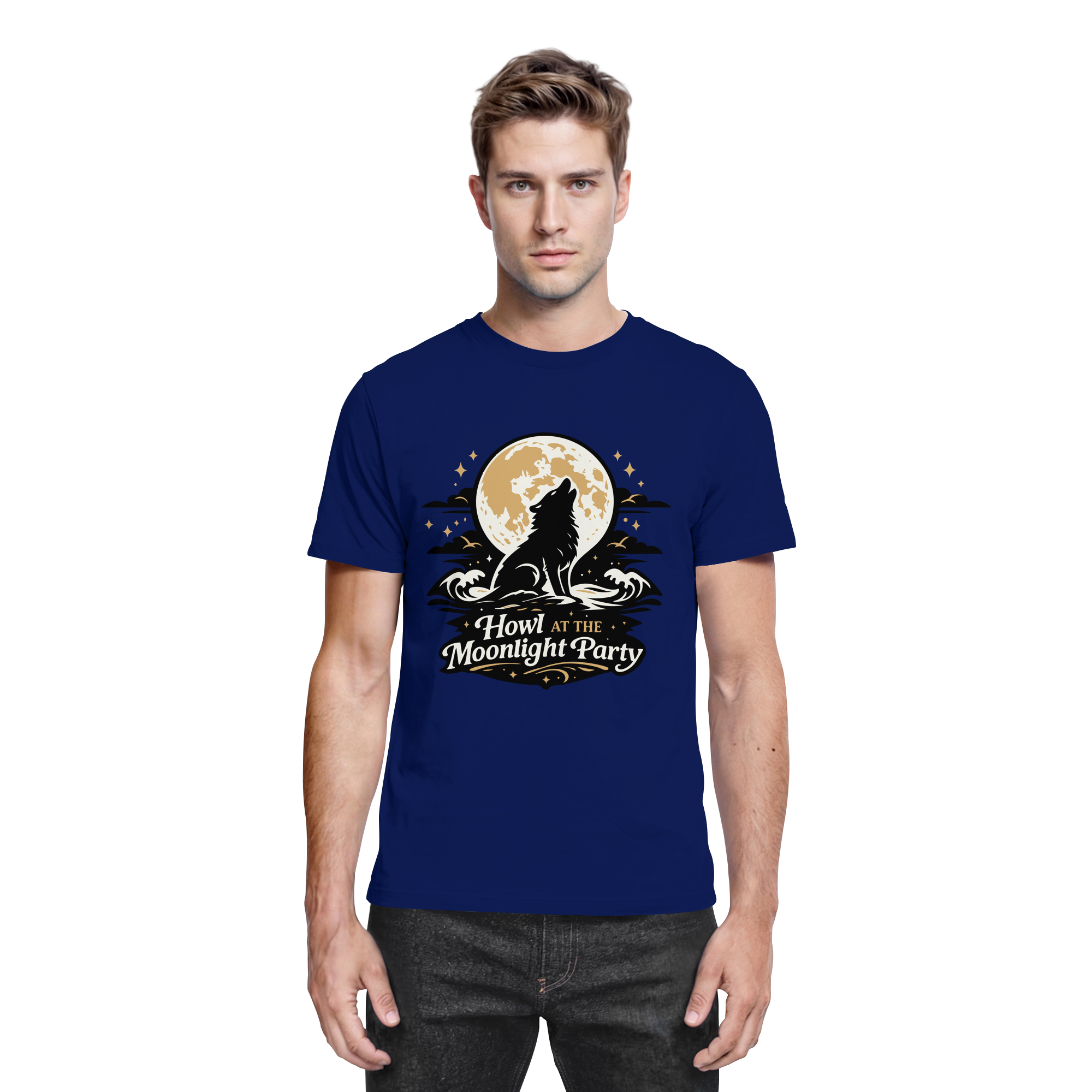Howl at the Moonlight Party Wolf – Mondheuler Beach - Premium Shirt