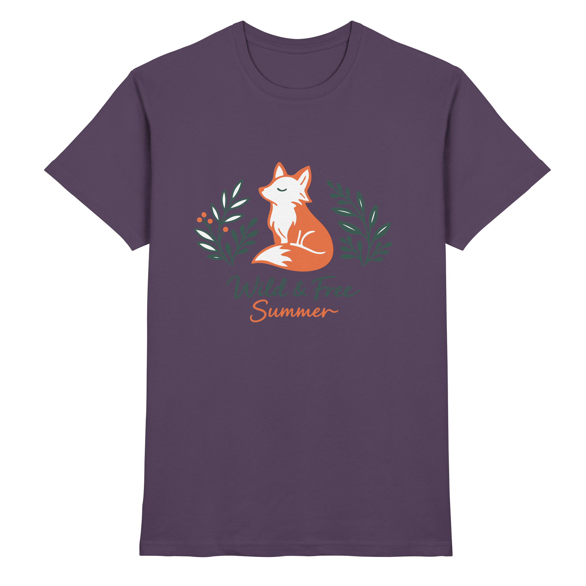 Wild & Free Summer Fuchs – Freiheitsmotiv - Premium Shirt