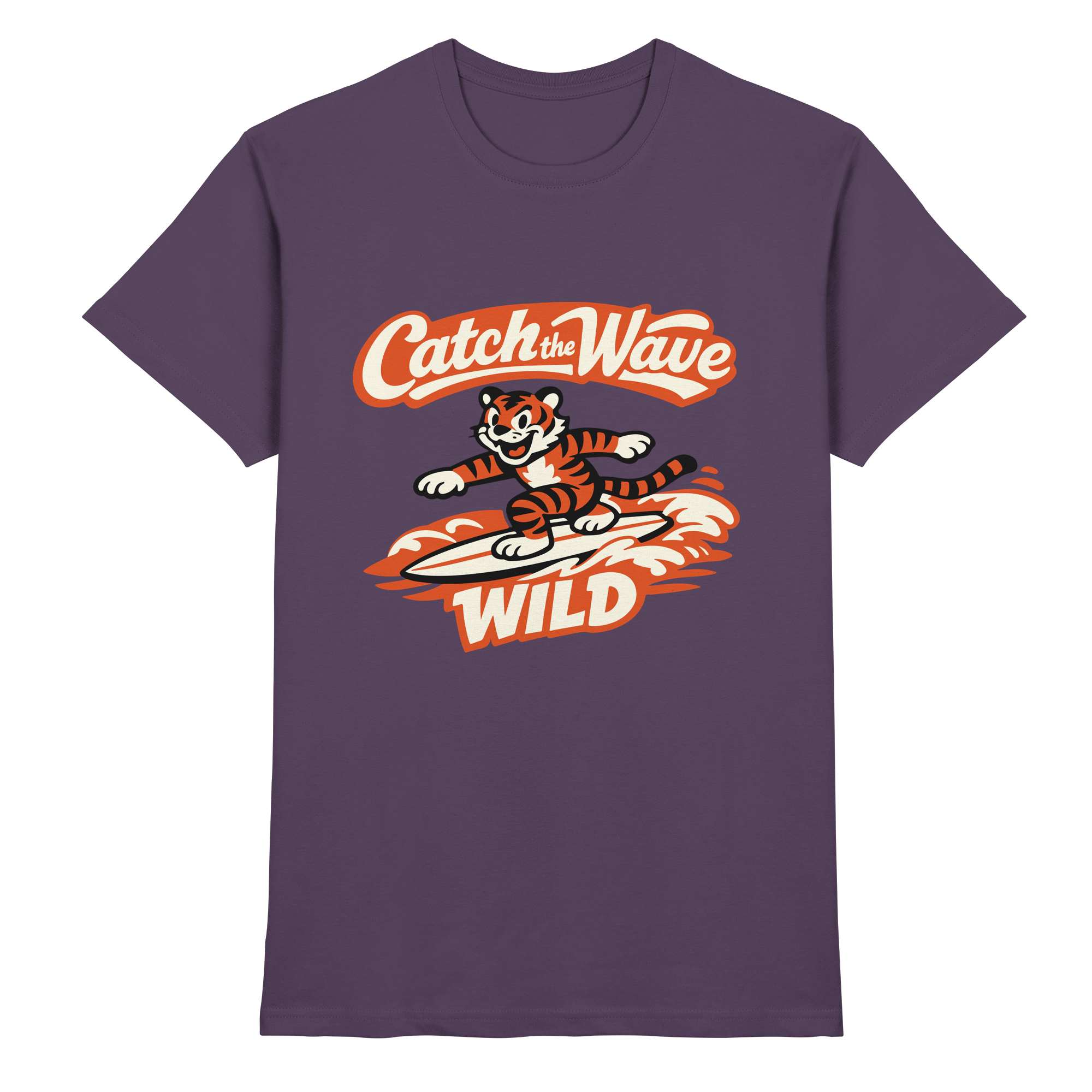Catch the Wave Tiger – Vintage Surf Wildcat - Premium Shirt