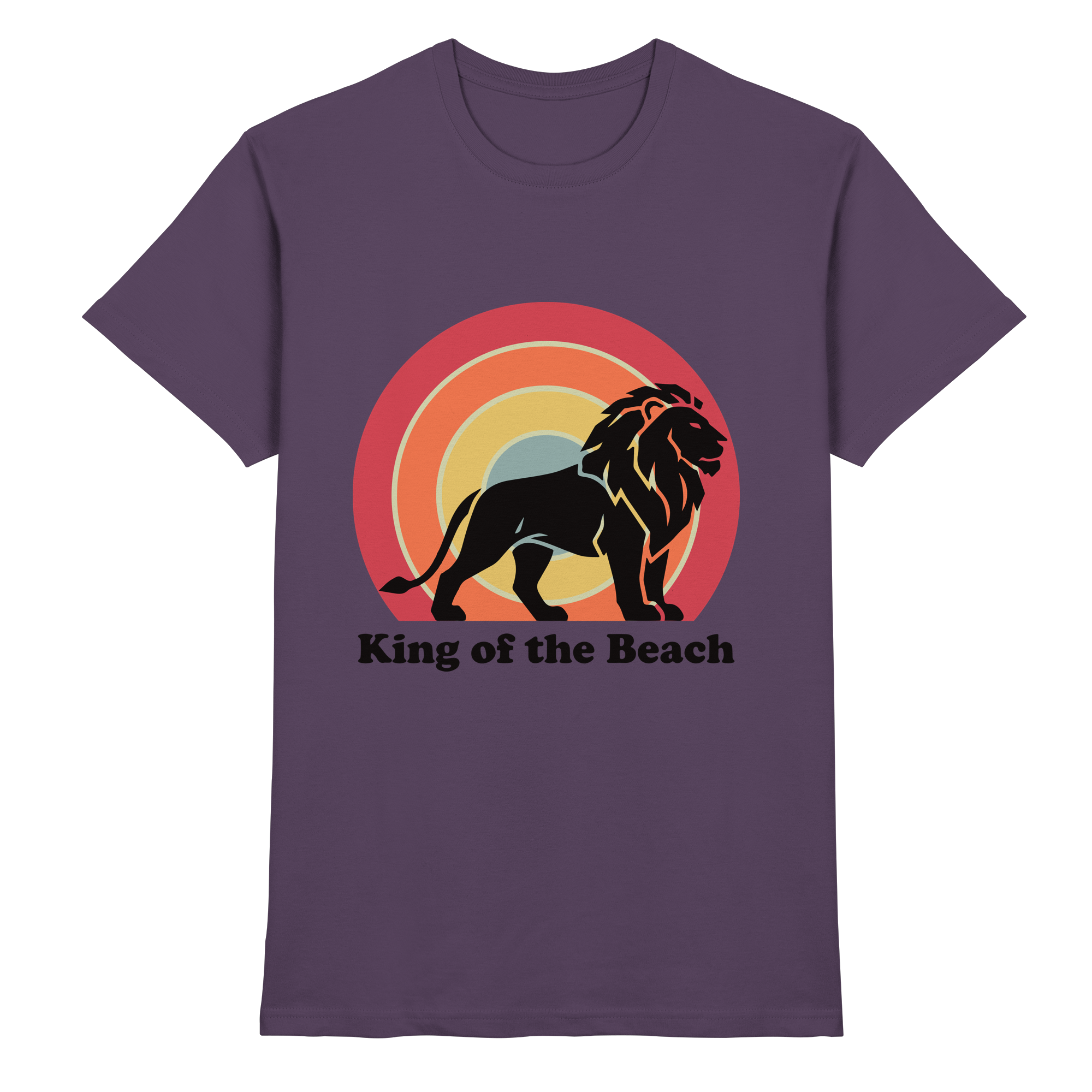 King of the Beach Löwe – Retro Strandkönig - Premium Shirt