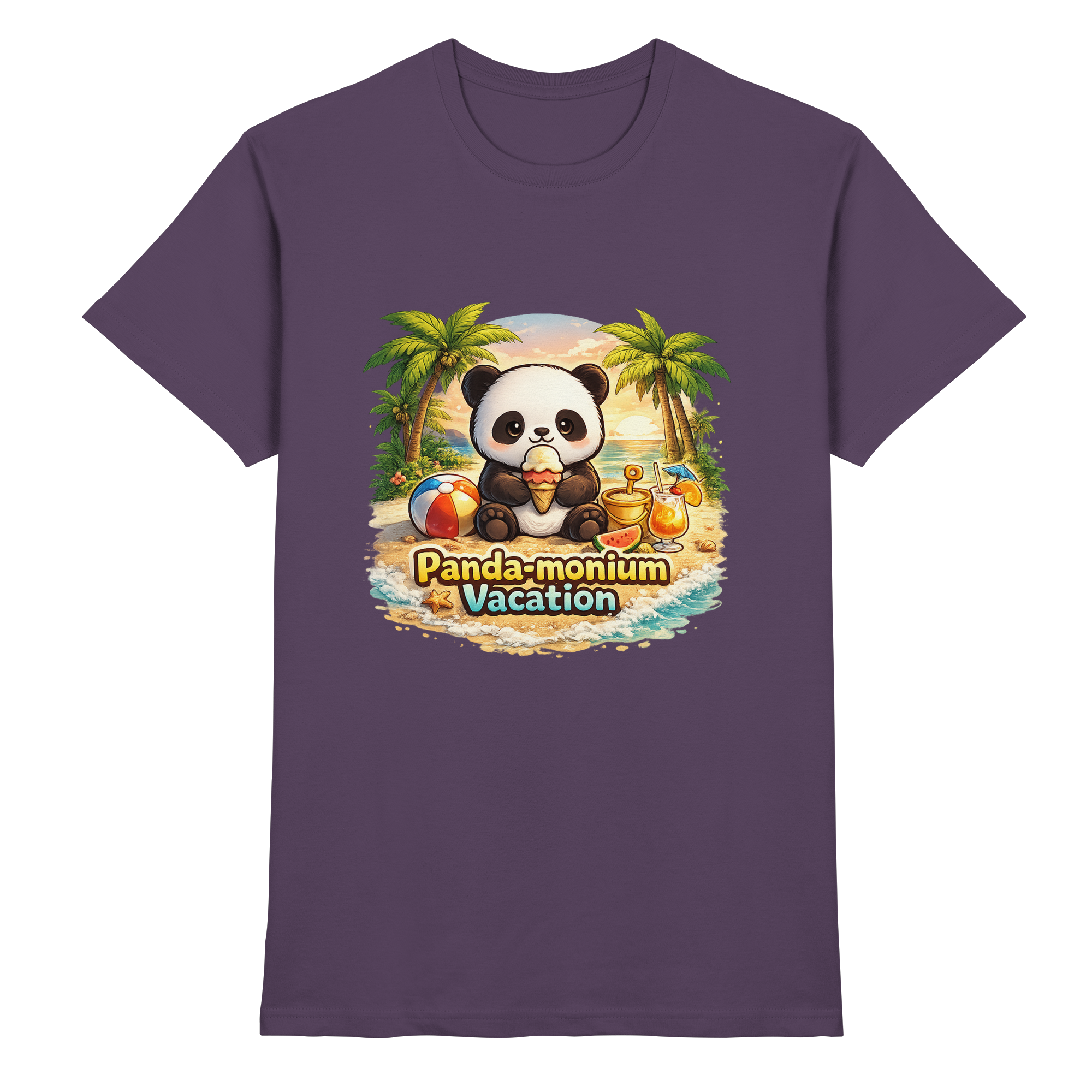 Panda-monium Vacation – Chilliger Strand Panda - Premium Shirt