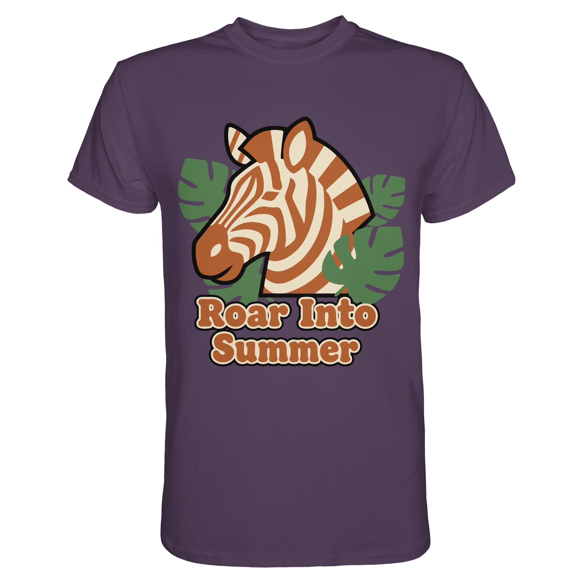 Roar Into Summer Zebra – Tropisches Streifentier - Premium Shirt