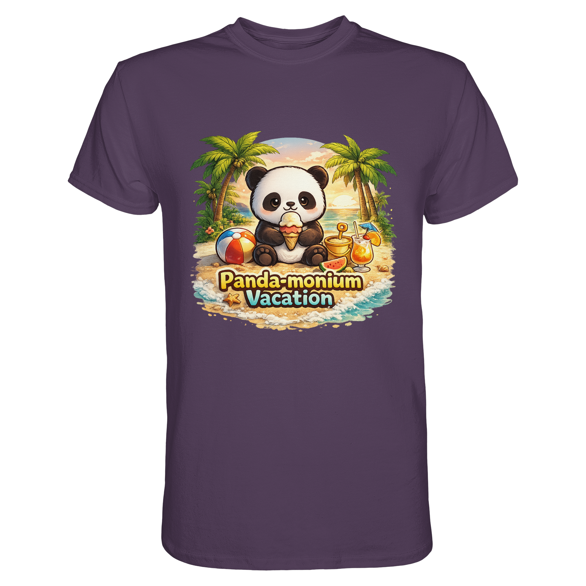 Panda-monium Vacation – Chilliger Strand Panda - Premium Shirt