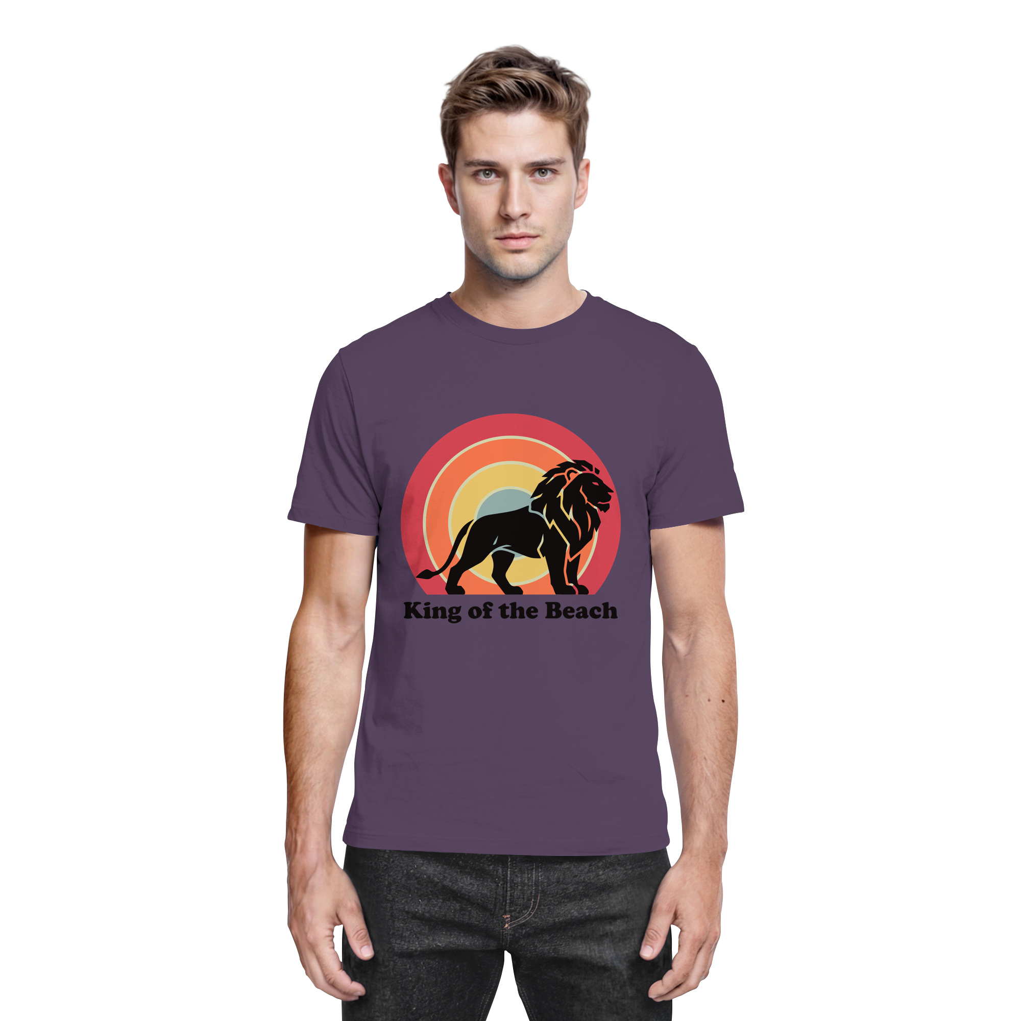 King of the Beach Löwe – Retro Strandkönig - Premium Shirt