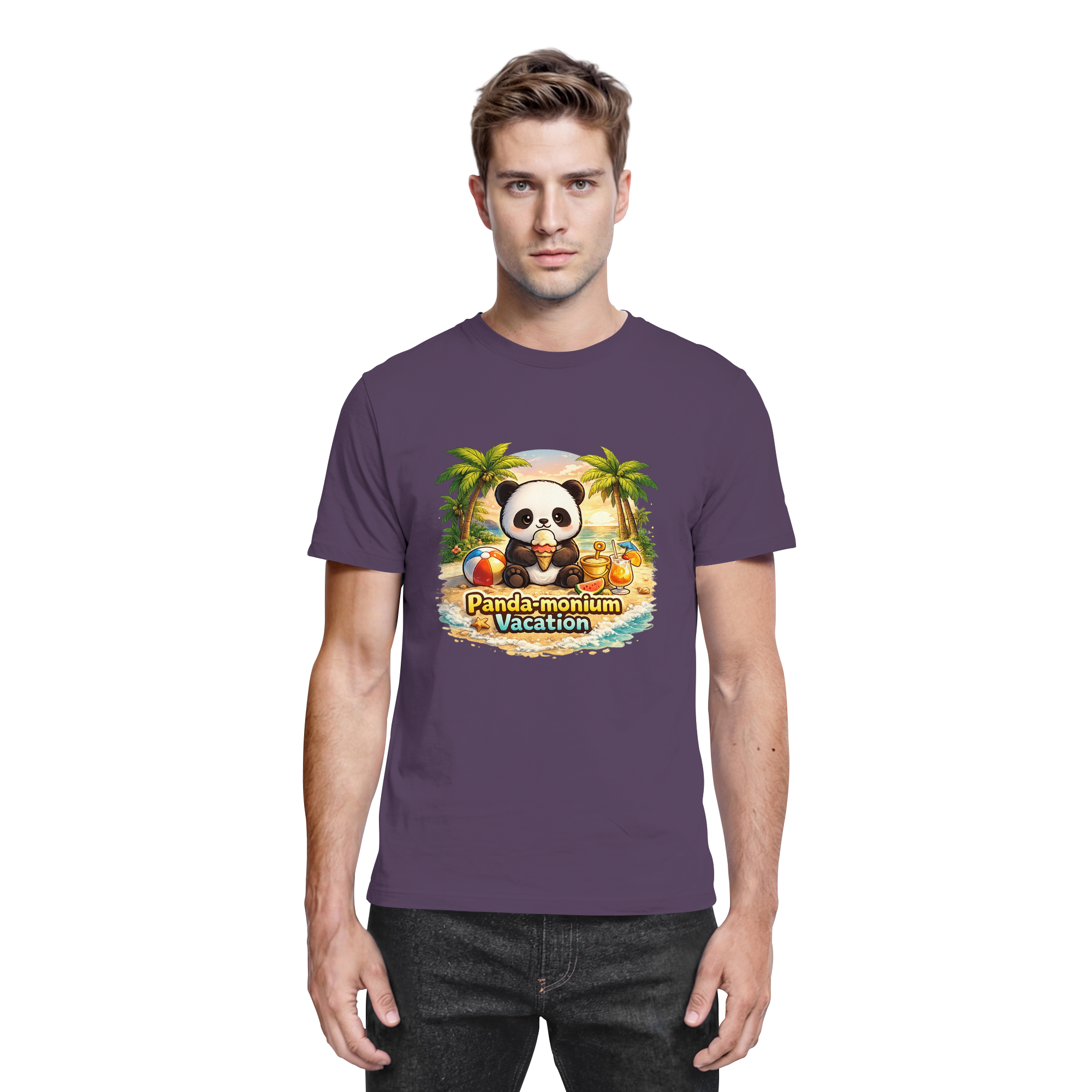 Panda-monium Vacation – Chilliger Strand Panda - Premium Shirt
