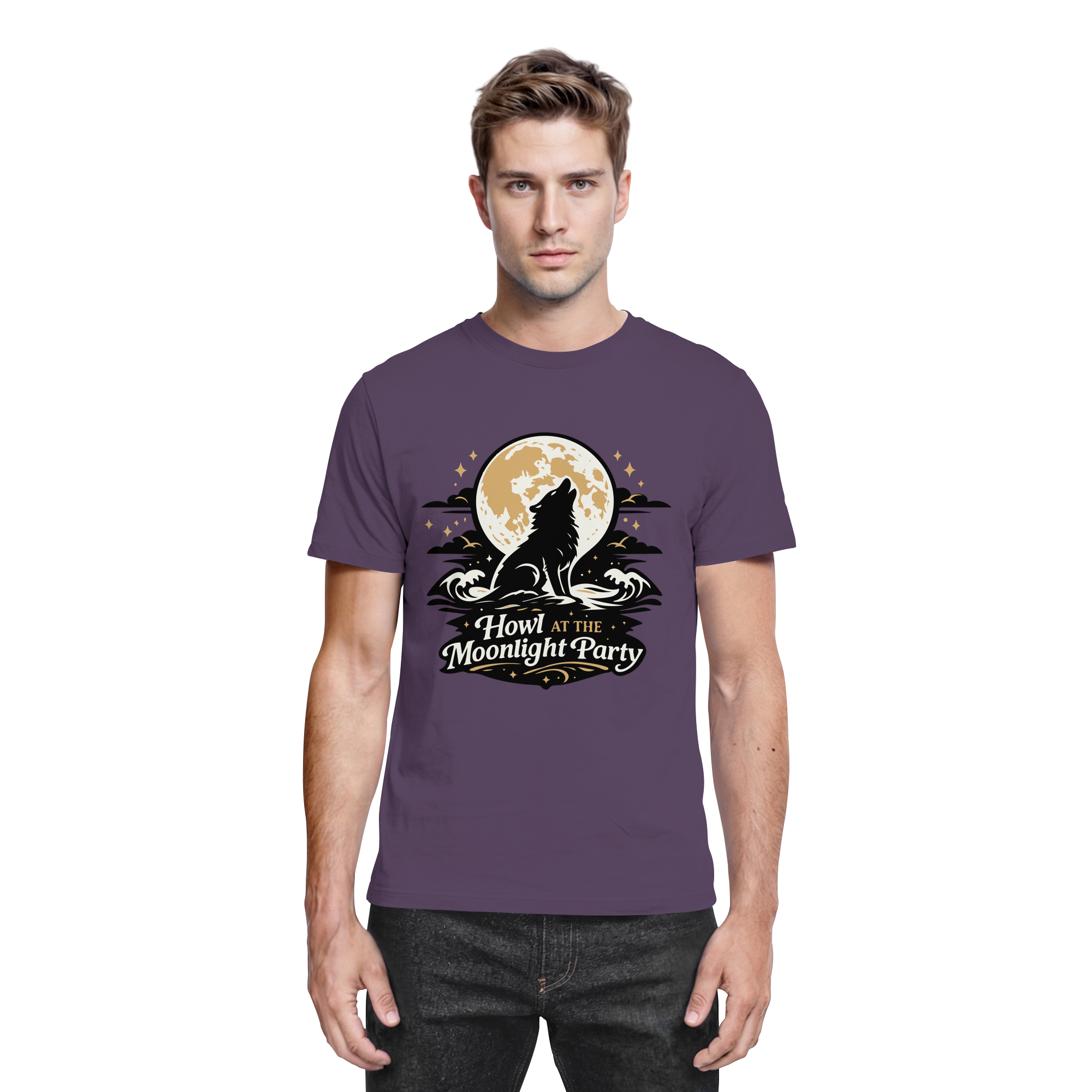 Howl at the Moonlight Party Wolf – Mondheuler Beach - Premium Shirt