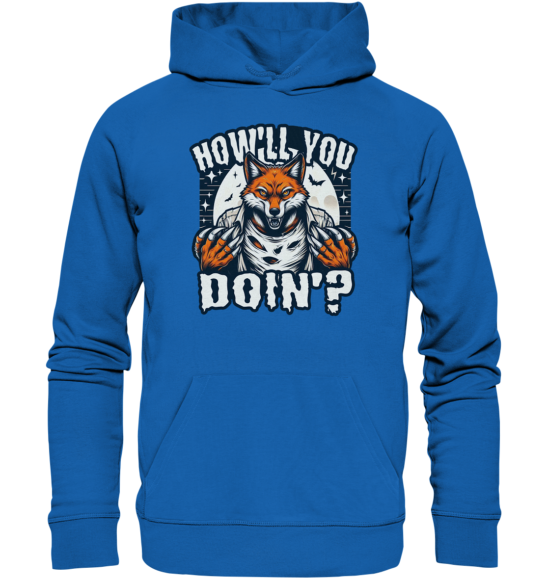 Howl You Doin' – Der wilde Fuchs im Mondlicht! - Premium Unisex HoodieFaunaFeels Onlineshophowl