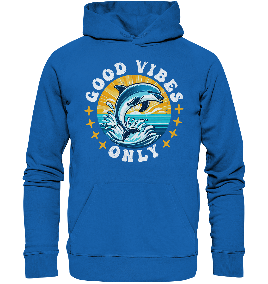 Good Vibes Only – Fröhlicher Delfin - Premium Unisex HoodieFaunaFeels OnlineshopGood Vibes