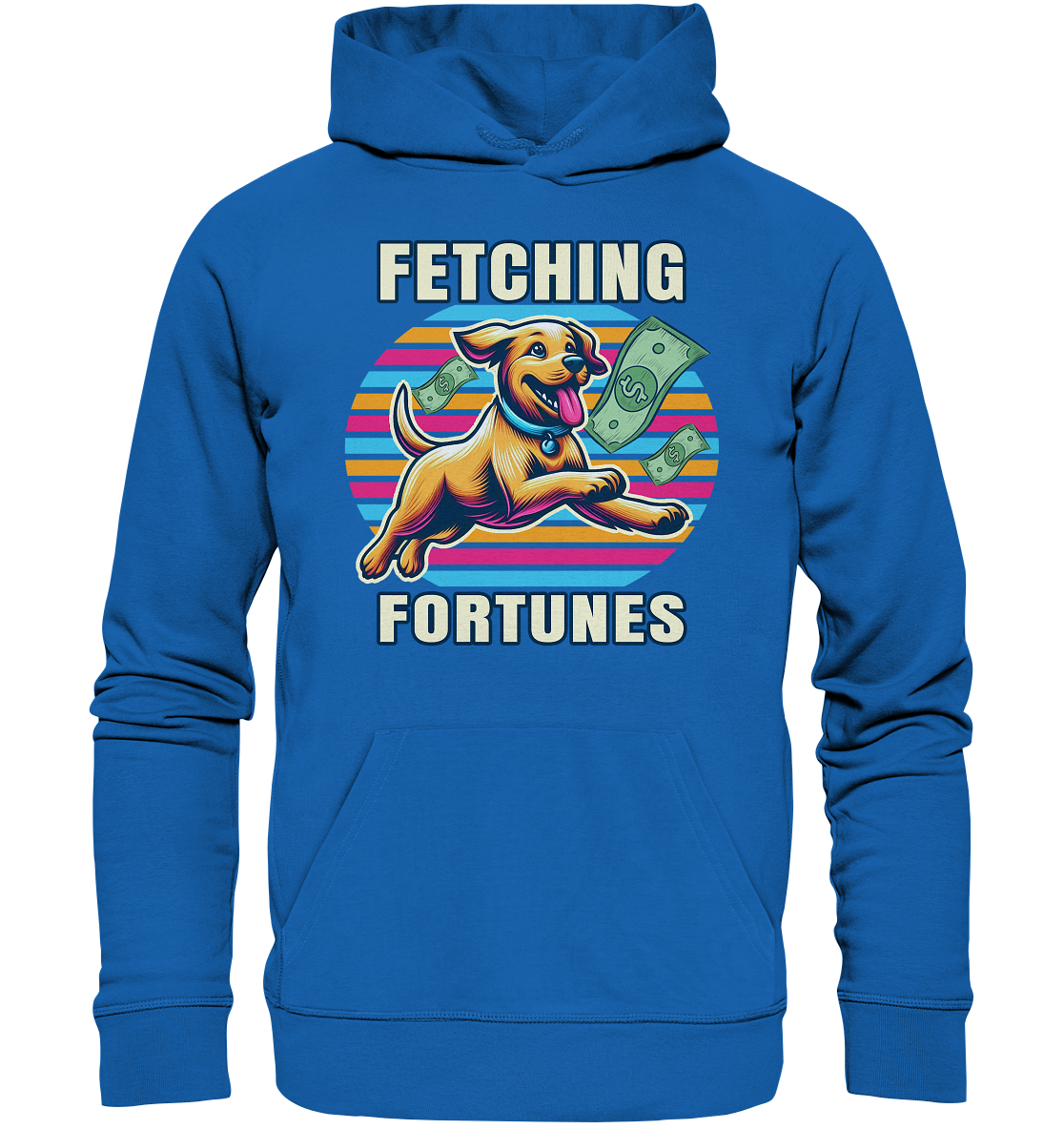 Fetching Fortunes – Fröhlicher Hund jagt Geld Kopie - Premium Unisex HFaunaFeels OnlineshopFetching Fortunes – Fröhlicher Hund jagt Geld Kopie - Premium Unisex Hoodie