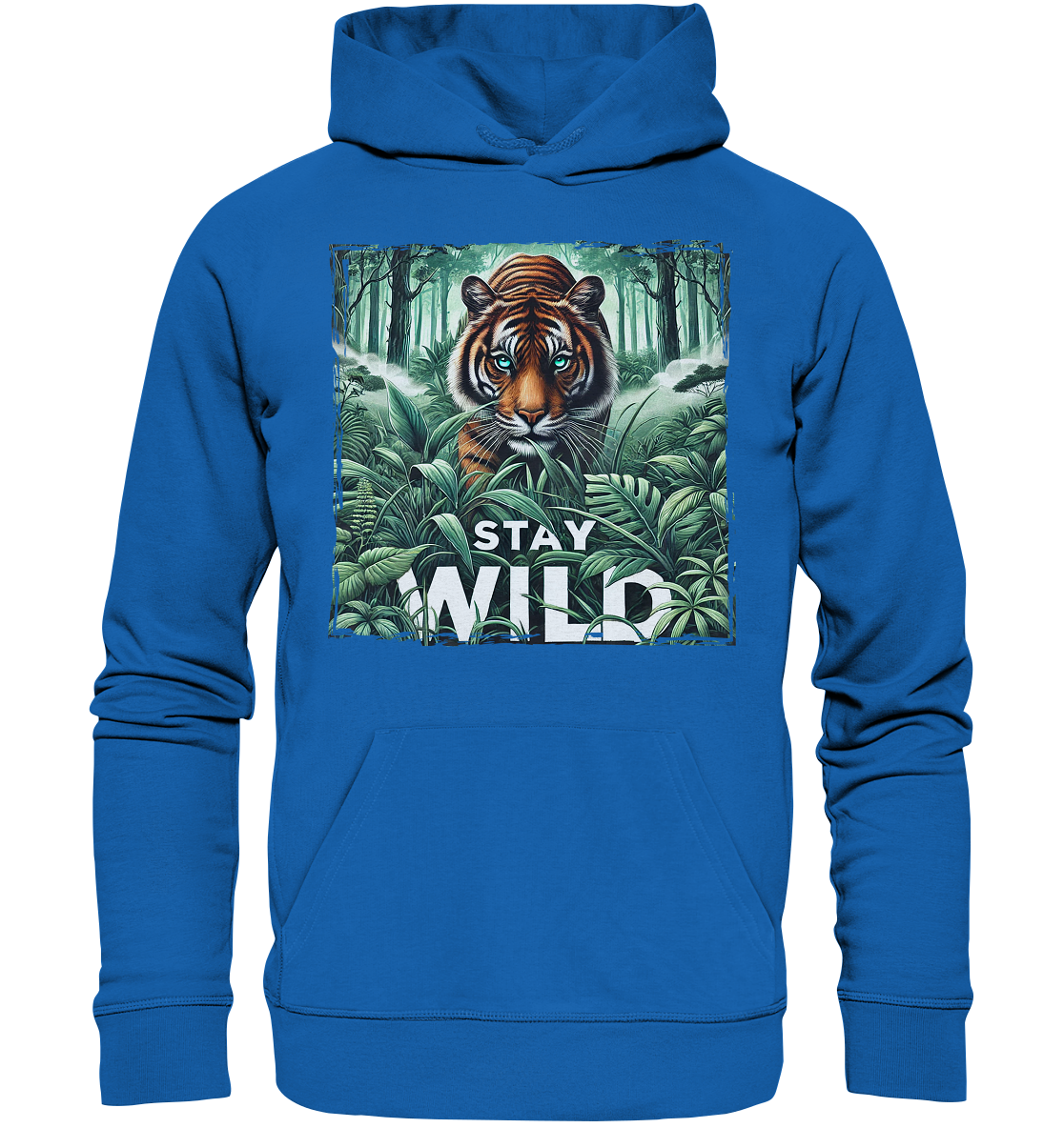 Stay Wild – Tiger im Dschungel - Premium Unisex HoodieFaunaFeels OnlineshopStay Wild – Tiger im Dschungel - Premium Unisex Hoodie