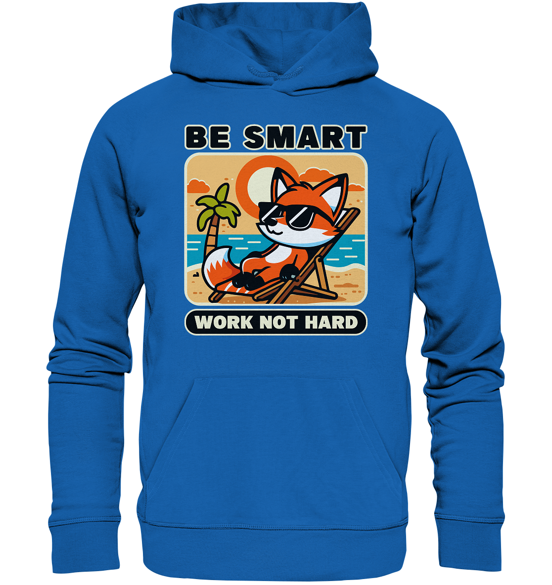 Be Smart Work Not Hard – Lässiger Fuchs am Strand - Premium Unisex HooFaunaFeels Onlineshopstrand - premium unisex hoodie