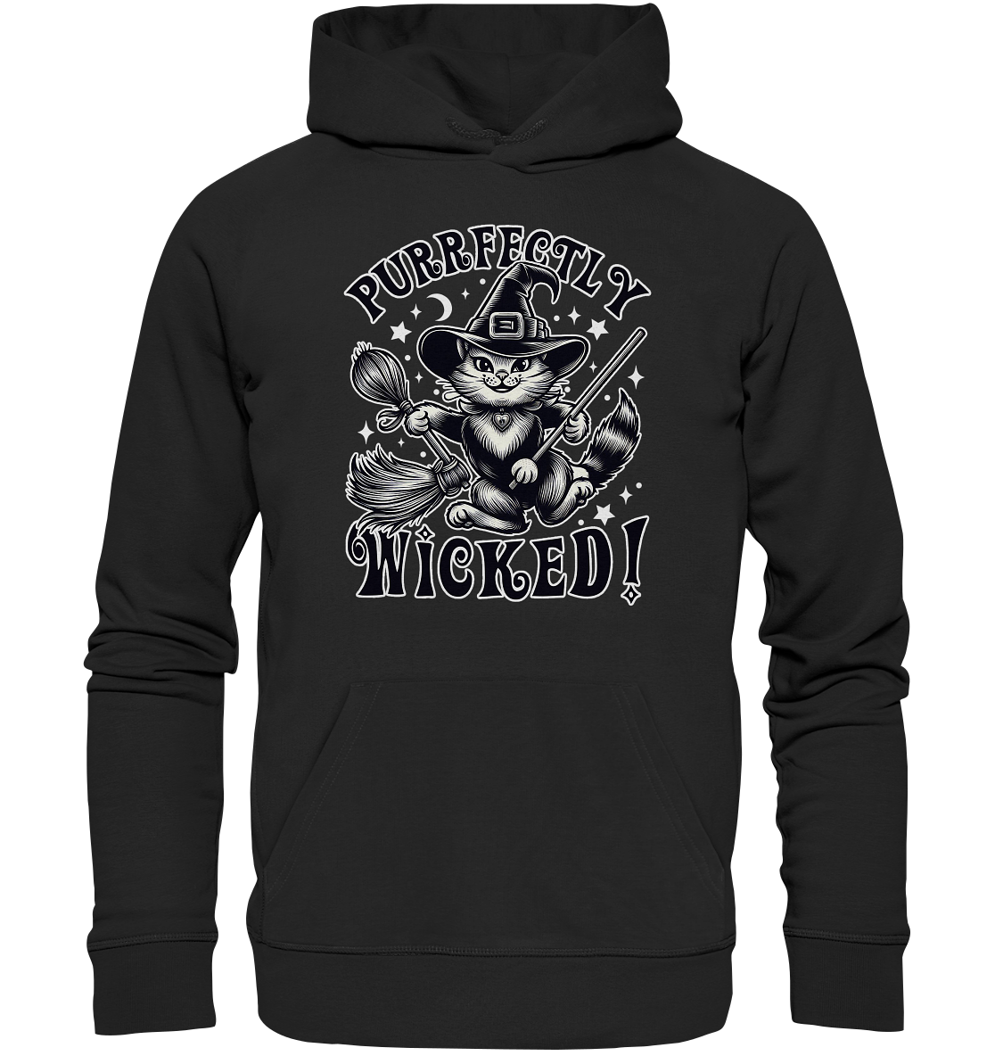 Purrfectly Wicked – Magischer Katzenzauber mit Schalk - Premium UnisexFaunaFeels Onlineshoppurrfectly wicked – magischer katzenzauber mit schalk - premium unisex hoodie