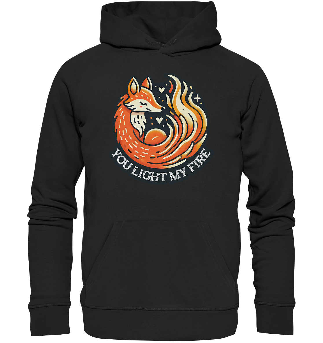 ou Light My Fire - Niedlicher Fuchs mit Flamme - Premium Unisex HoodieFaunaFeels OnlineshopFire - Niedlicher Fuchs mit Flamme - Premium Unisex Hoodie