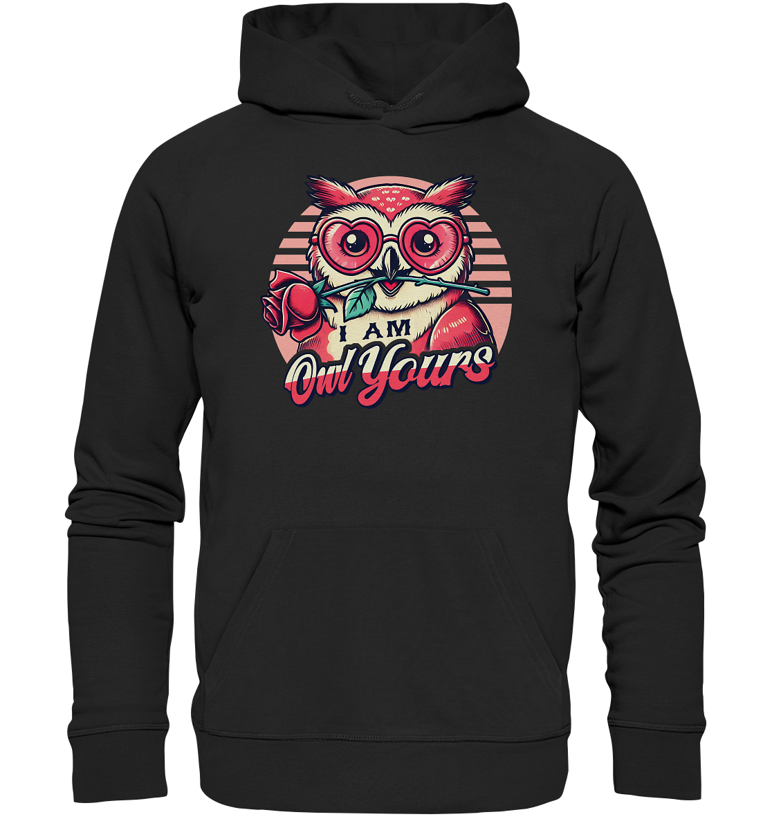 I Am Owl Yours - Verliebte Eule mit Herz-Sonnenbrille und Rose - PremiFaunaFeels OnlineshopOwl