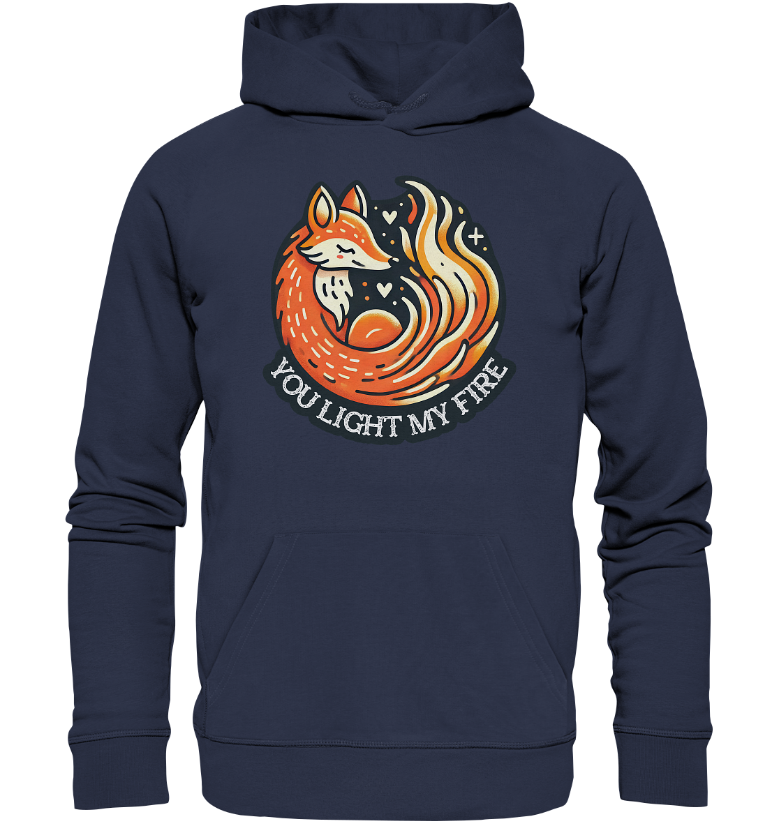 ou Light My Fire - Niedlicher Fuchs mit Flamme - Premium Unisex HoodieFaunaFeels OnlineshopFire - Niedlicher Fuchs mit Flamme - Premium Unisex Hoodie