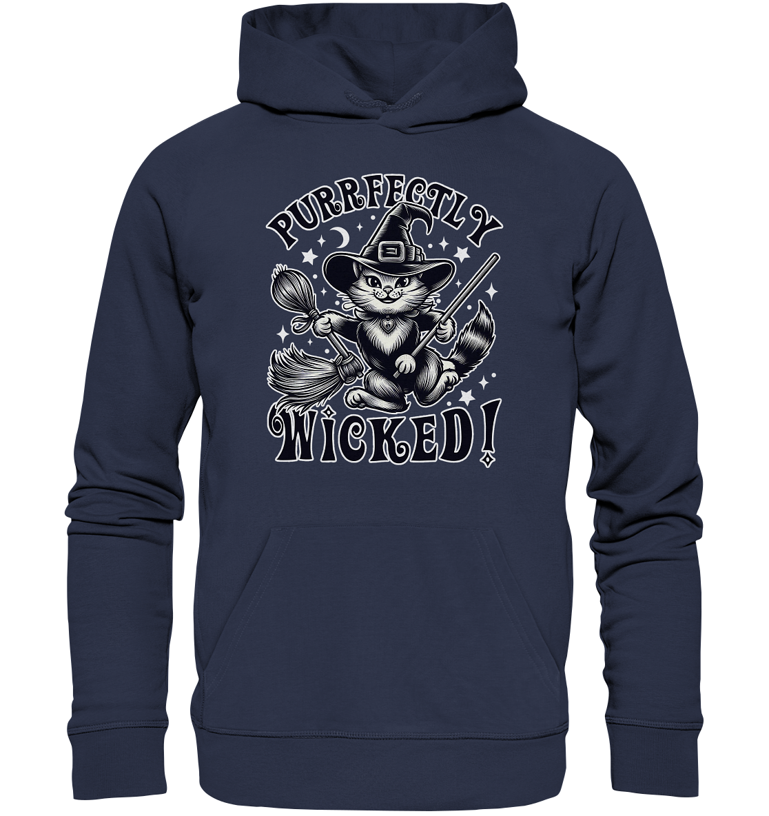 Purrfectly Wicked – Magischer Katzenzauber mit Schalk - Premium UnisexFaunaFeels Onlineshoppurrfectly wicked – magischer katzenzauber mit schalk - premium unisex hoodie