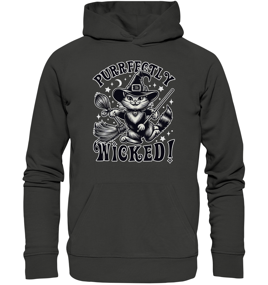 Purrfectly Wicked – Magischer Katzenzauber mit Schalk - Premium UnisexFaunaFeels Onlineshoppurrfectly wicked – magischer katzenzauber mit schalk - premium unisex hoodie