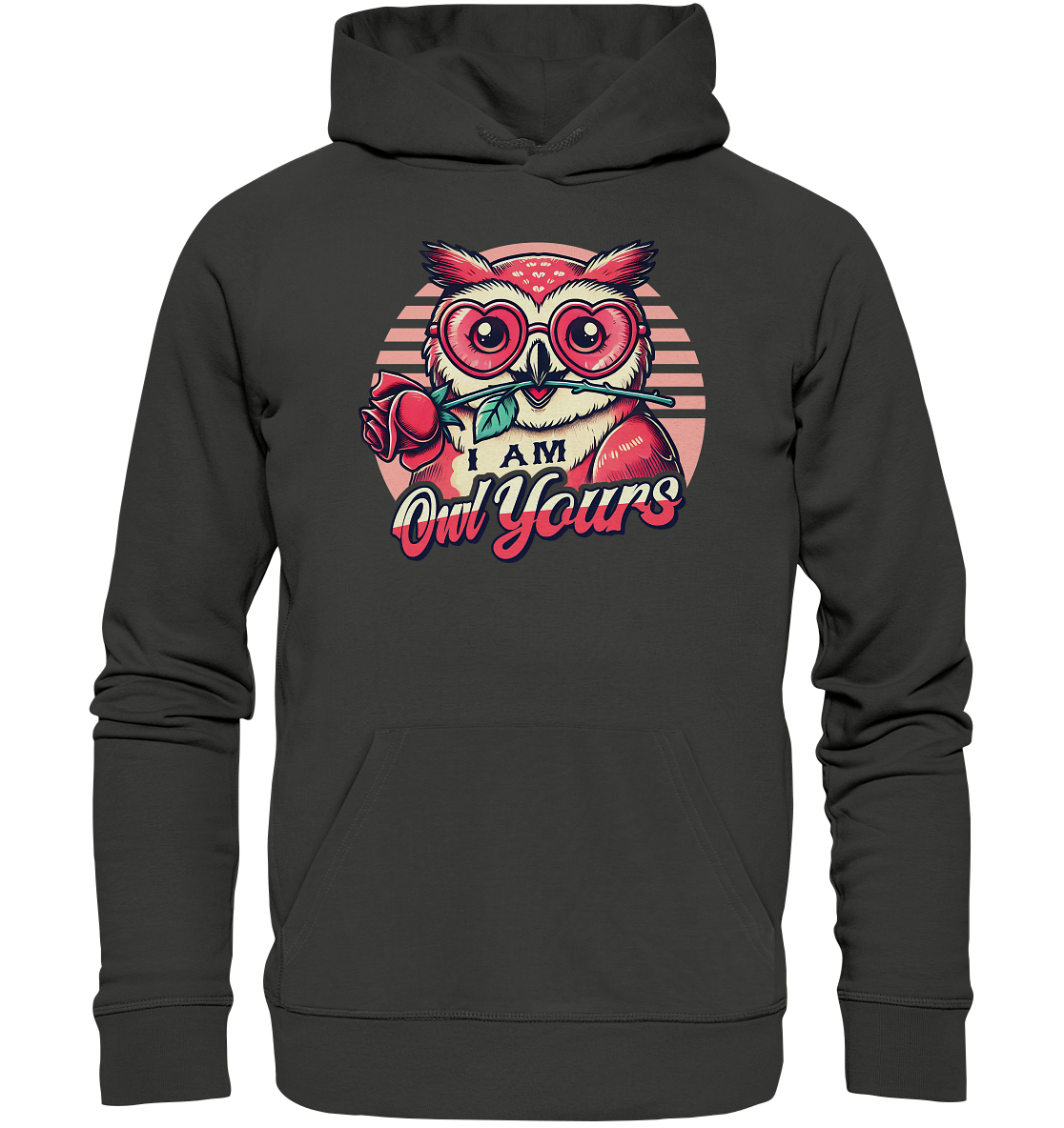 I Am Owl Yours - Verliebte Eule mit Herz-Sonnenbrille und Rose - PremiFaunaFeels OnlineshopOwl
