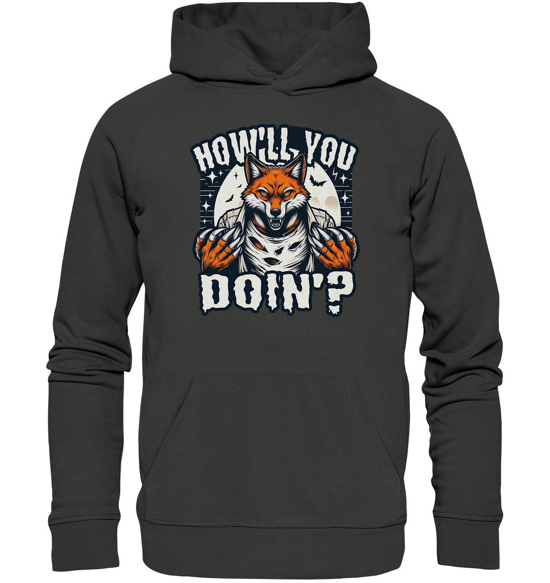 Howl You Doin' – Der wilde Fuchs im Mondlicht! - Premium Unisex HoodieFaunaFeels Onlineshophowl