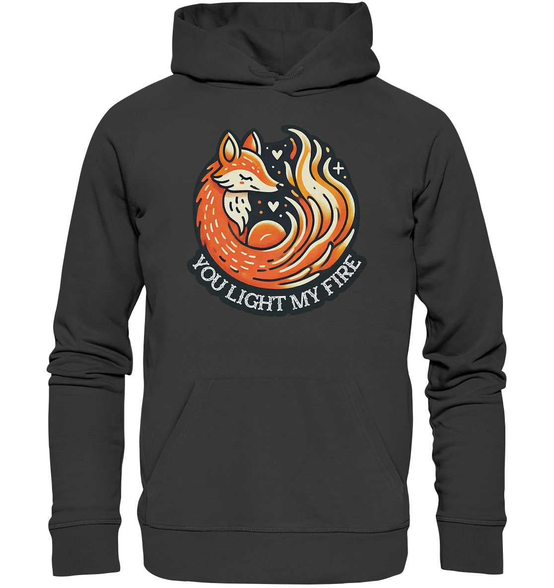 ou Light My Fire - Niedlicher Fuchs mit Flamme - Premium Unisex HoodieFaunaFeels OnlineshopFire - Niedlicher Fuchs mit Flamme - Premium Unisex Hoodie