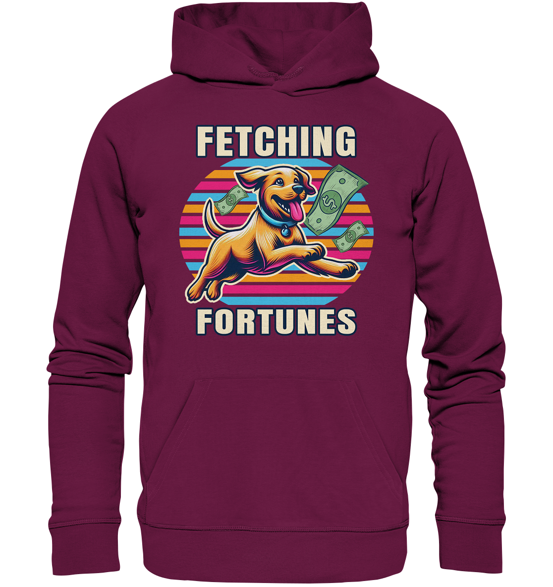 Fetching Fortunes – Fröhlicher Hund jagt Geld Kopie - Premium Unisex HFaunaFeels OnlineshopFetching Fortunes – Fröhlicher Hund jagt Geld Kopie - Premium Unisex Hoodie