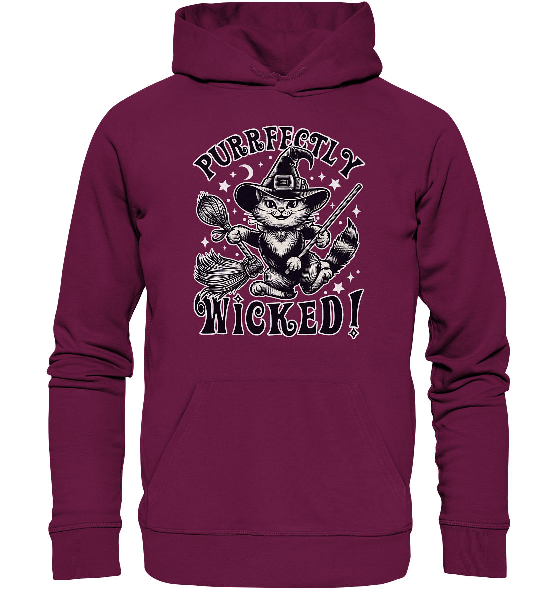 Purrfectly Wicked – Magischer Katzenzauber mit Schalk - Premium UnisexFaunaFeels Onlineshoppurrfectly wicked – magischer katzenzauber mit schalk - premium unisex hoodie