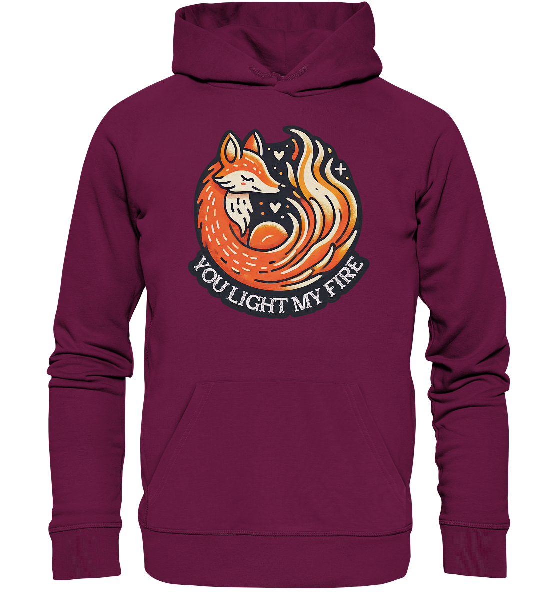ou Light My Fire - Niedlicher Fuchs mit Flamme - Premium Unisex HoodieFaunaFeels OnlineshopFire - Niedlicher Fuchs mit Flamme - Premium Unisex Hoodie