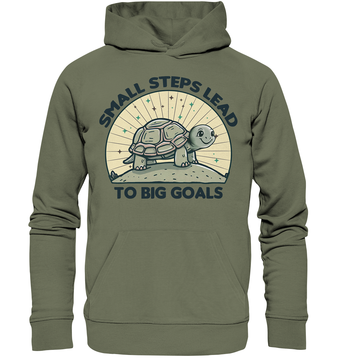 Small Steps Lead to Big Goals – Zielstrebige Schildkröte - Premium UniFaunaFeels OnlineshopSmall Steps Lead