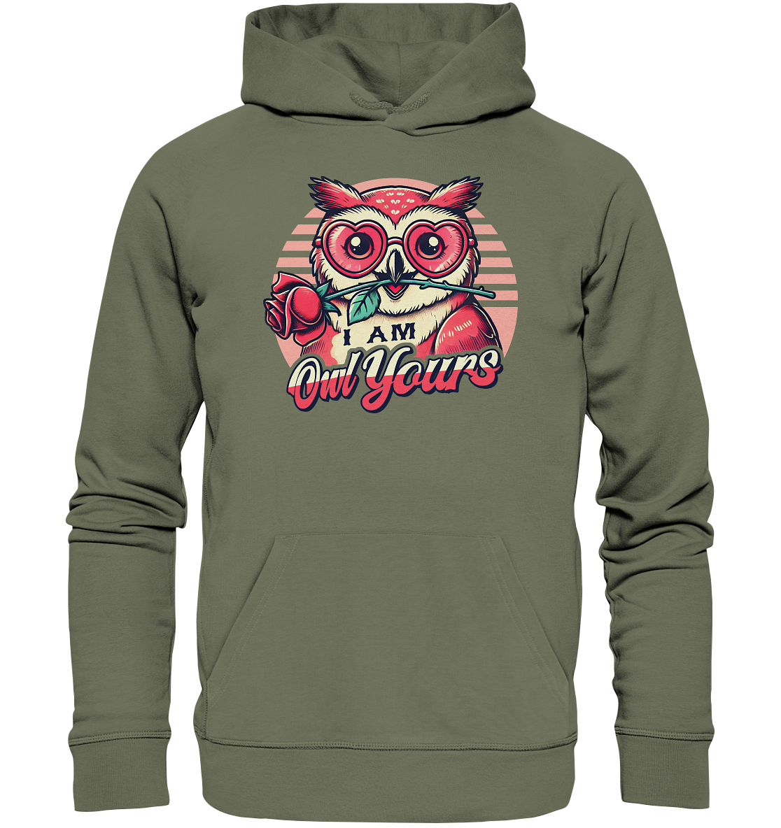 I Am Owl Yours - Verliebte Eule mit Herz-Sonnenbrille und Rose - PremiFaunaFeels OnlineshopOwl