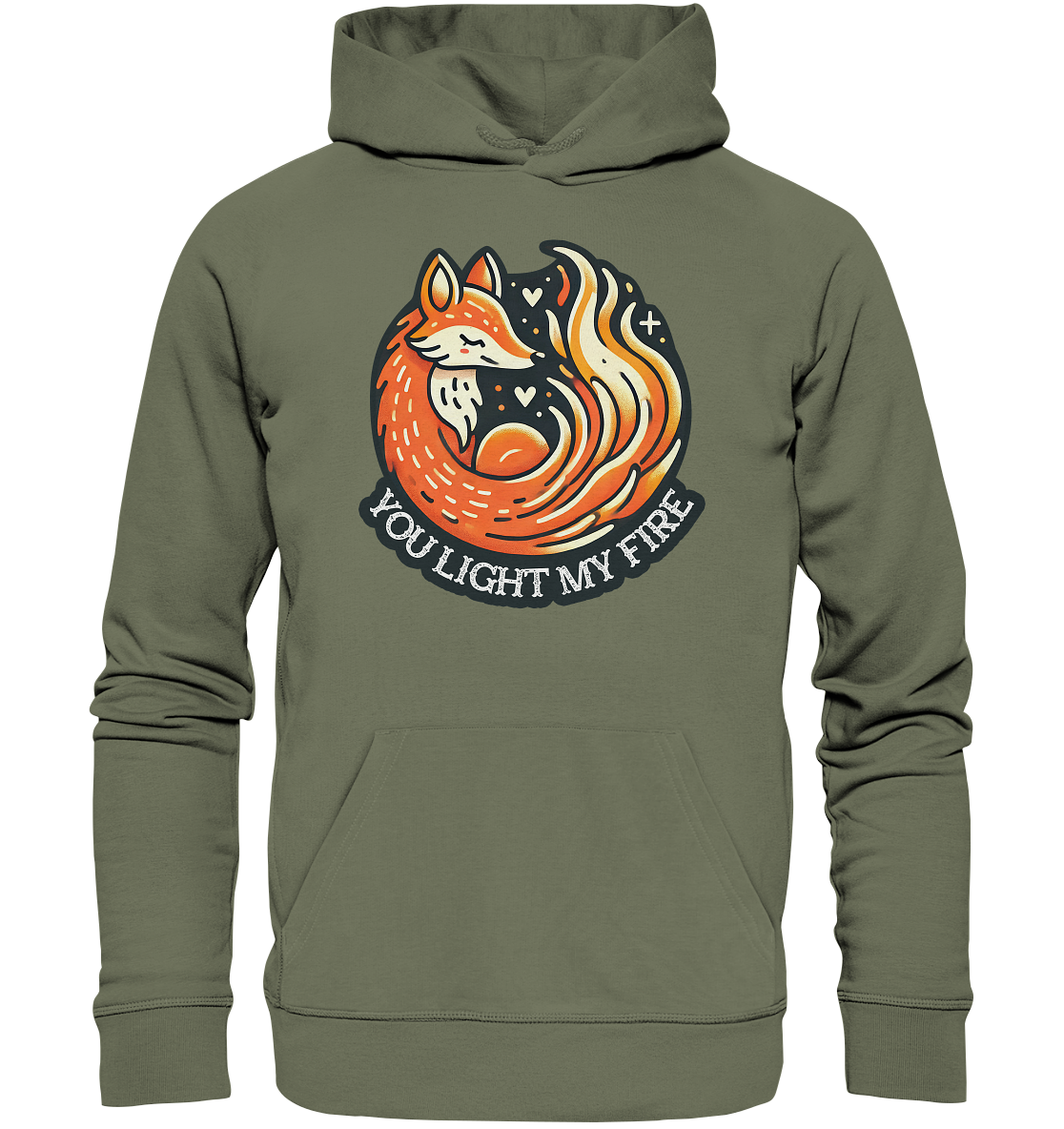 ou Light My Fire - Niedlicher Fuchs mit Flamme - Premium Unisex HoodieFaunaFeels OnlineshopFire - Niedlicher Fuchs mit Flamme - Premium Unisex Hoodie
