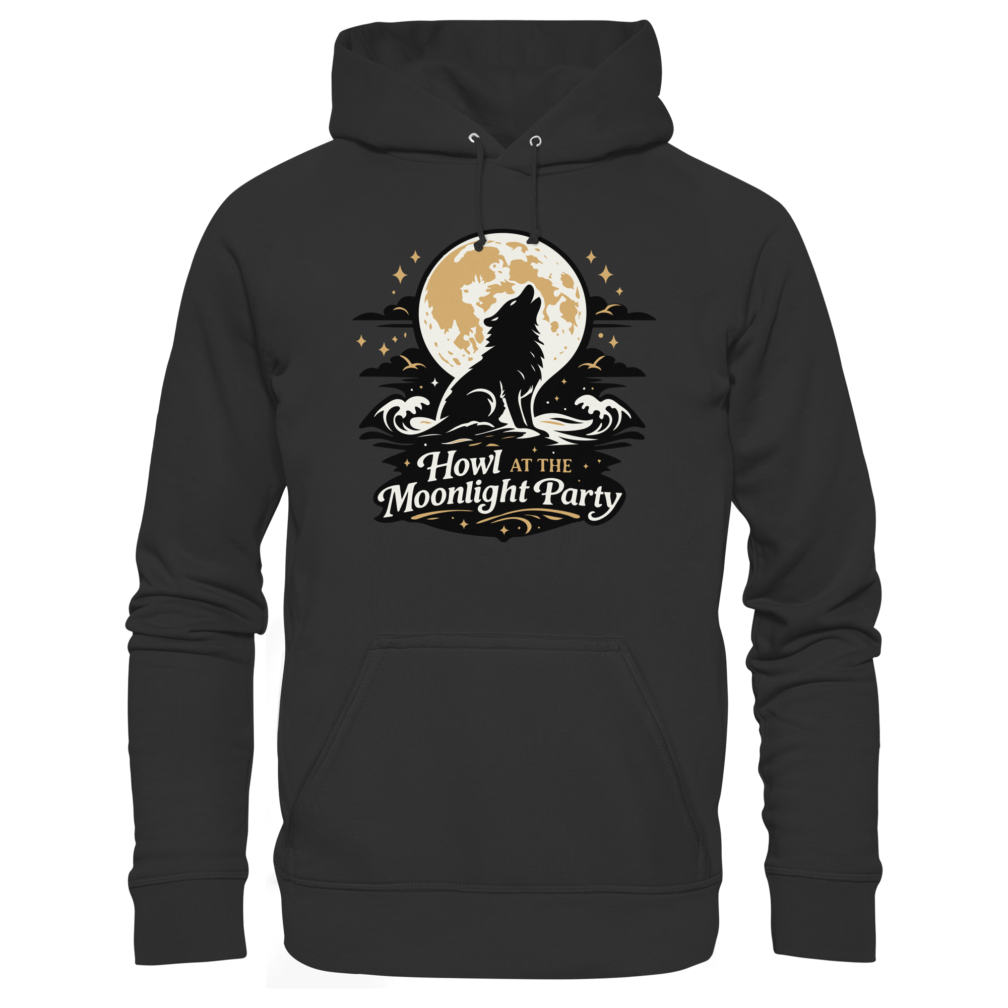 Howl at the Moonlight Party Wolf – Mondheuler Beach - Premium Unisex Hoodie