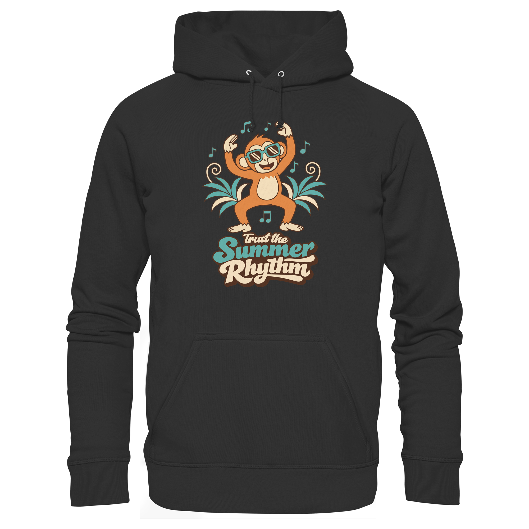 Trust the Summer Rhythm Affe – Tanzender Monkey - Premium Unisex Hoodie
