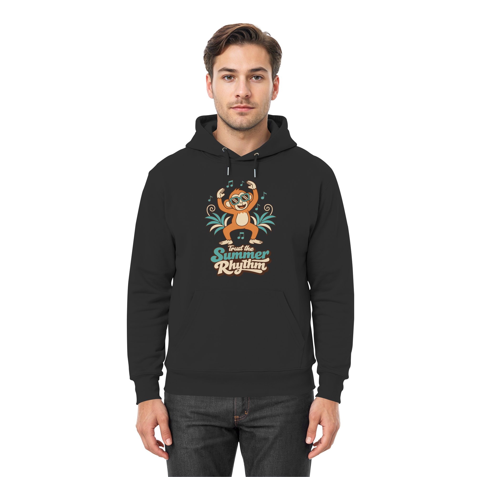 Trust the Summer Rhythm Affe – Tanzender Monkey - Premium Unisex Hoodie