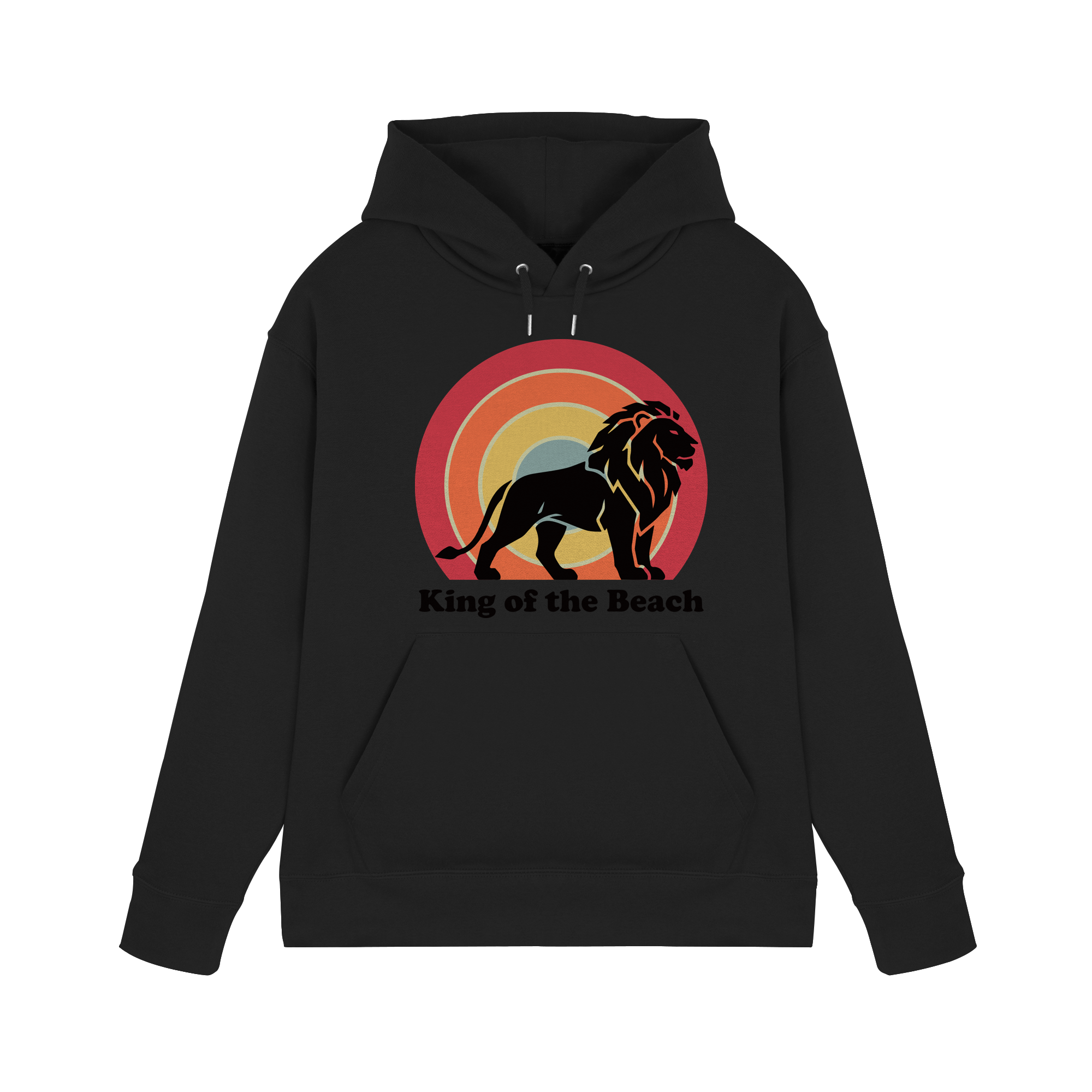 King of the Beach Löwe – Retro Strandkönig - Premium Unisex Hoodie