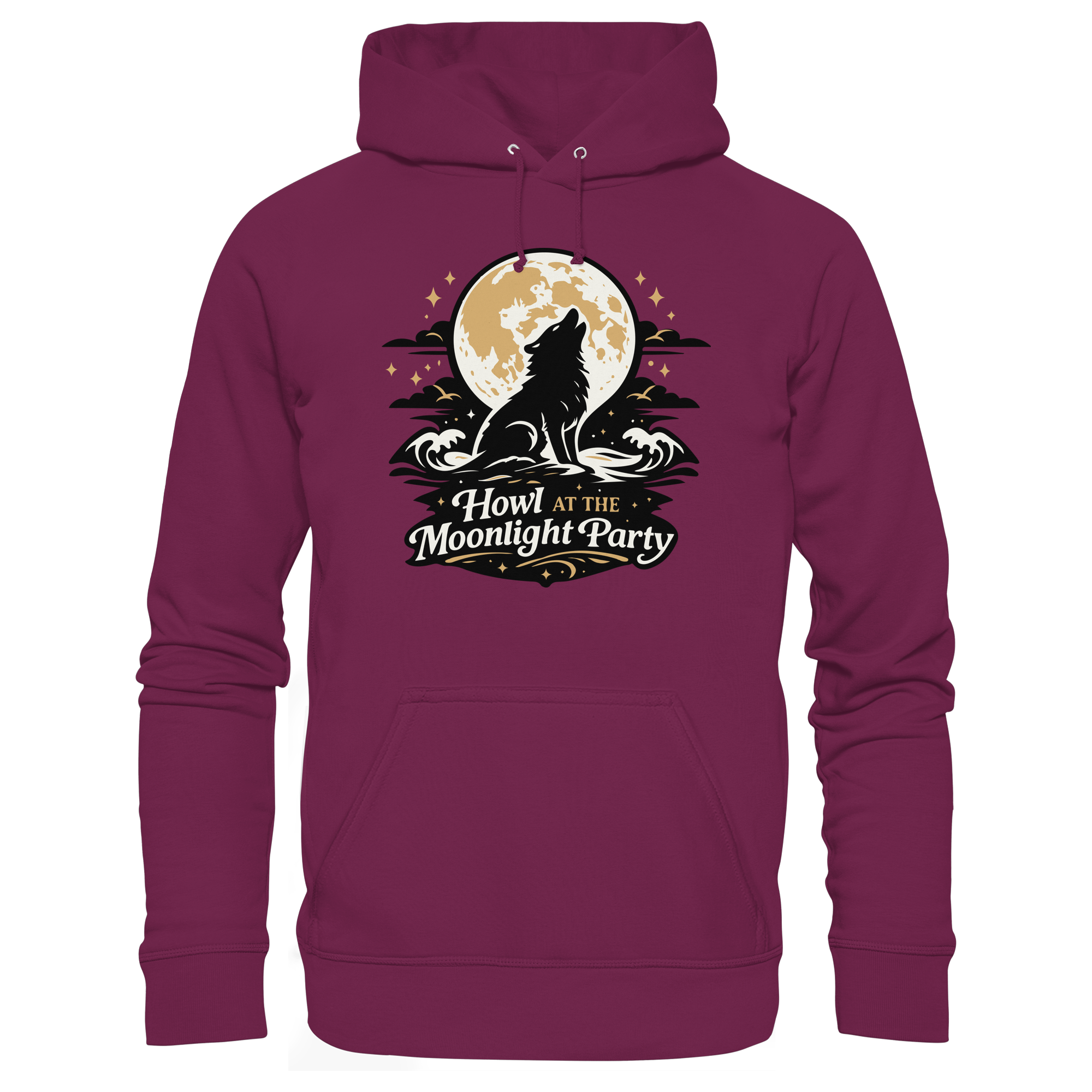 Howl at the Moonlight Party Wolf – Mondheuler Beach - Premium Unisex Hoodie