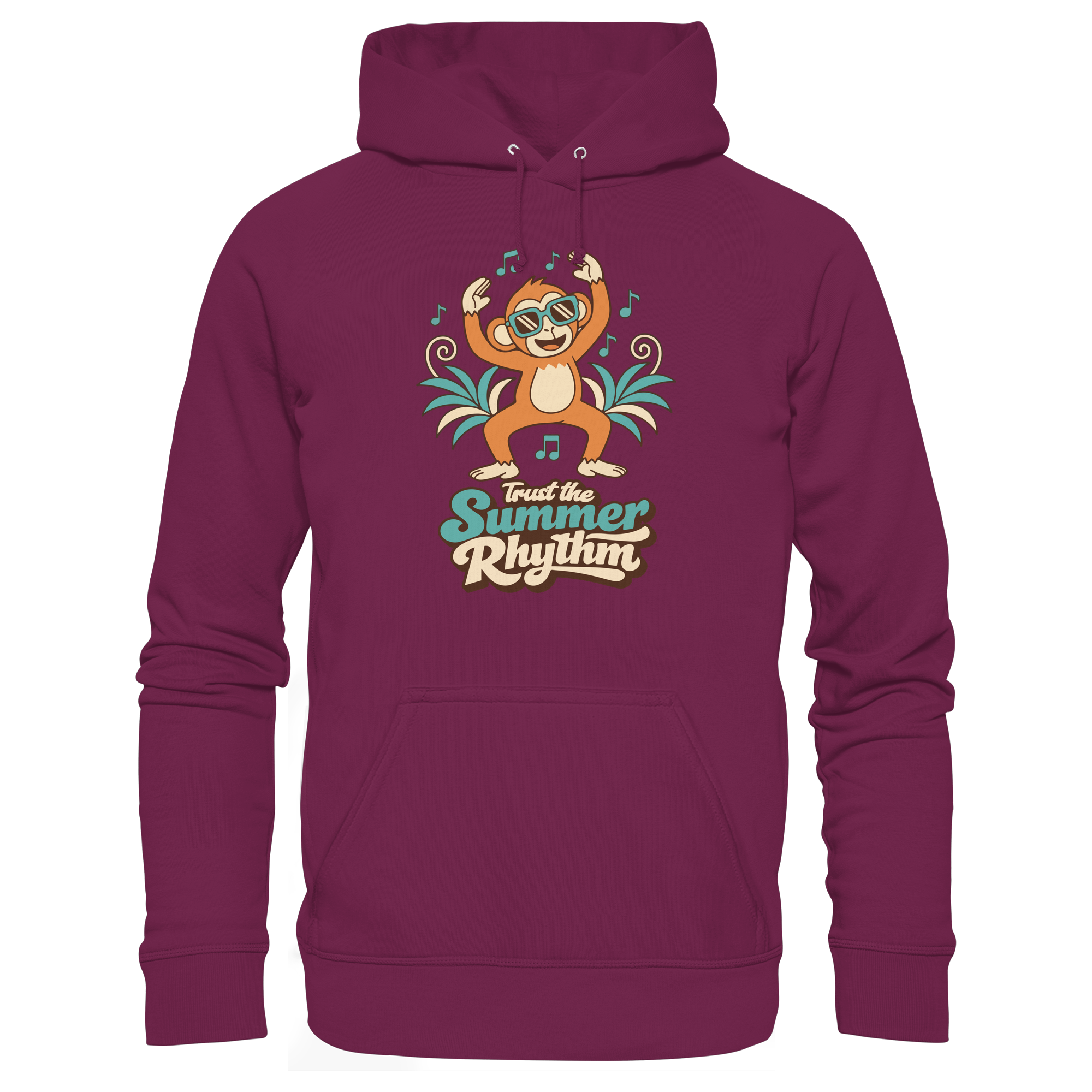 Trust the Summer Rhythm Affe – Tanzender Monkey - Premium Unisex Hoodie