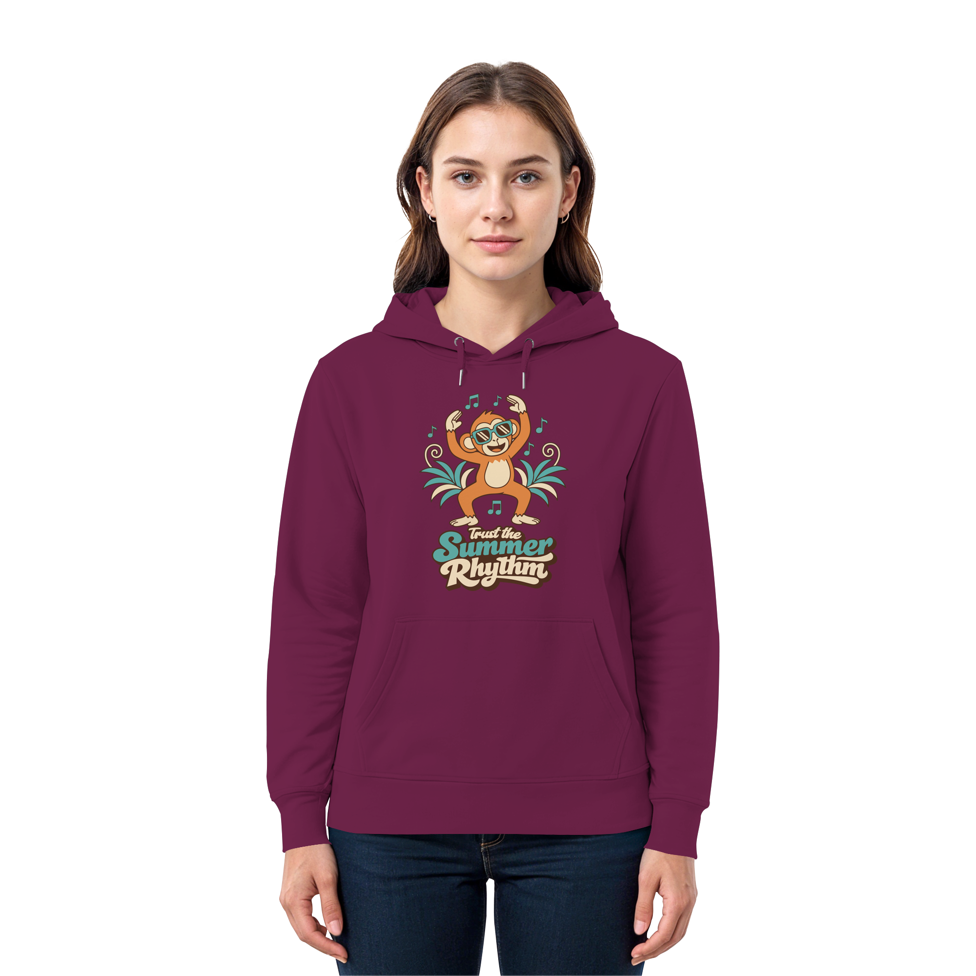 Trust the Summer Rhythm Affe – Tanzender Monkey - Premium Unisex Hoodie