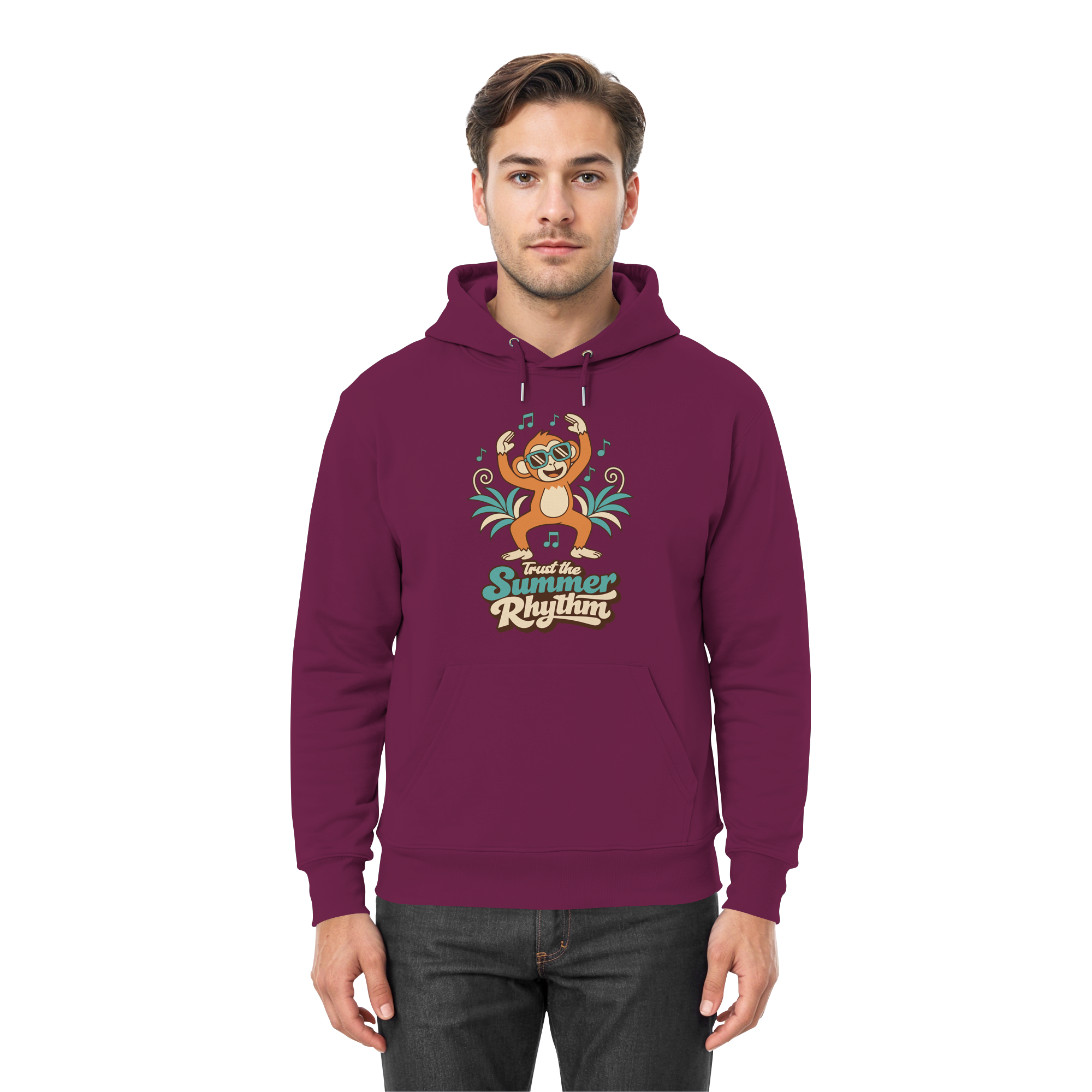 Trust the Summer Rhythm Affe – Tanzender Monkey - Premium Unisex Hoodie