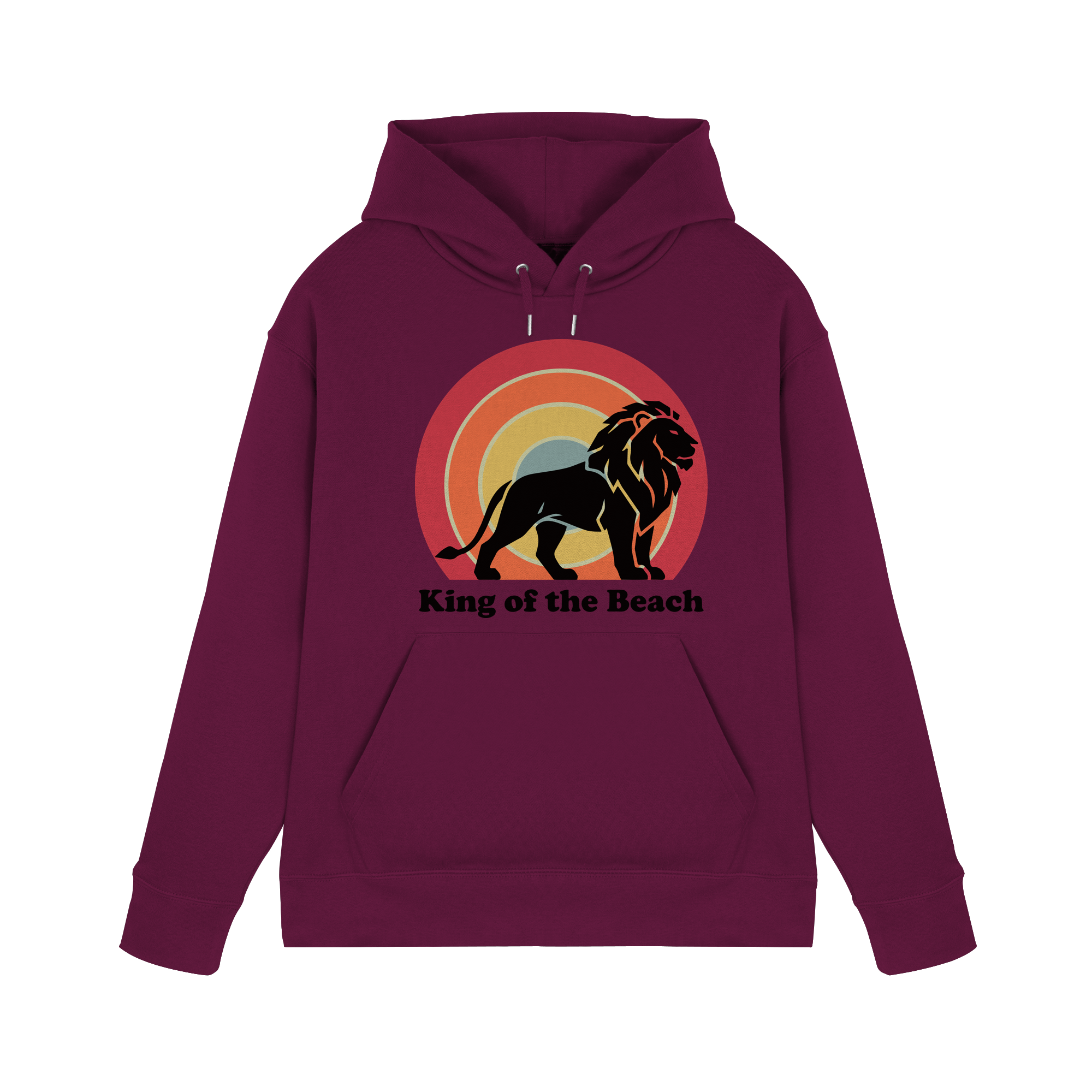 King of the Beach Löwe – Retro Strandkönig - Premium Unisex Hoodie