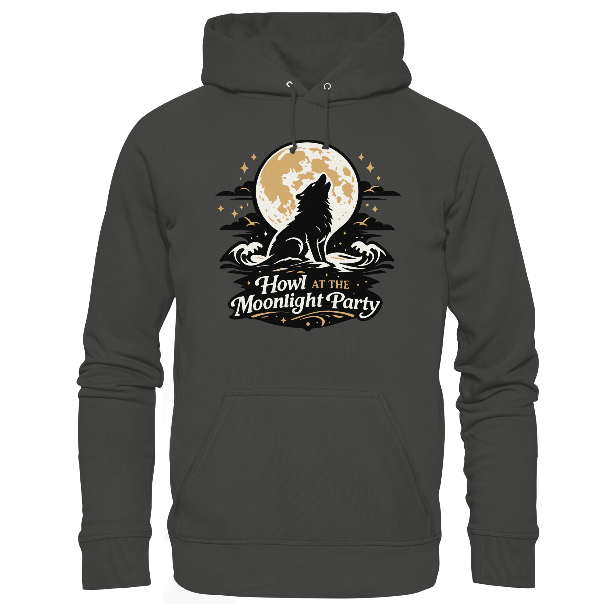 Howl at the Moonlight Party Wolf – Mondheuler Beach - Premium Unisex Hoodie