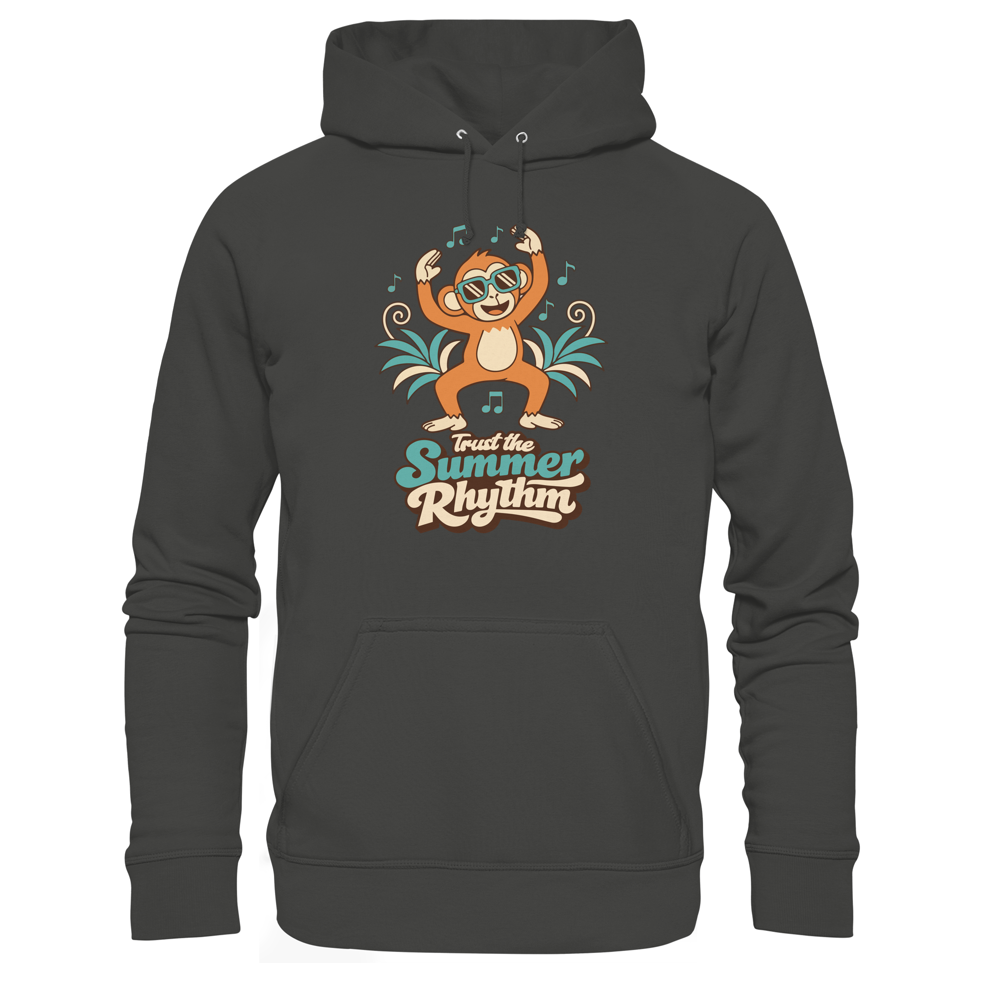 Trust the Summer Rhythm Affe – Tanzender Monkey - Premium Unisex Hoodie