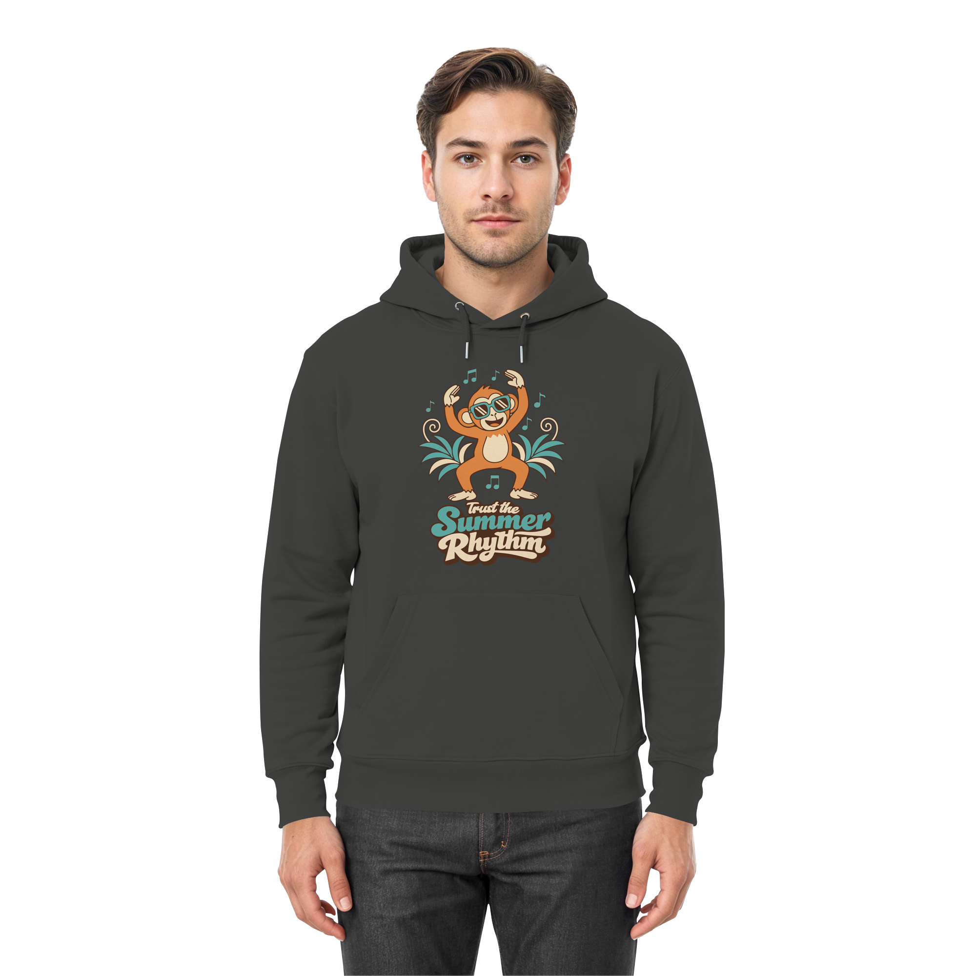 Trust the Summer Rhythm Affe – Tanzender Monkey - Premium Unisex Hoodie