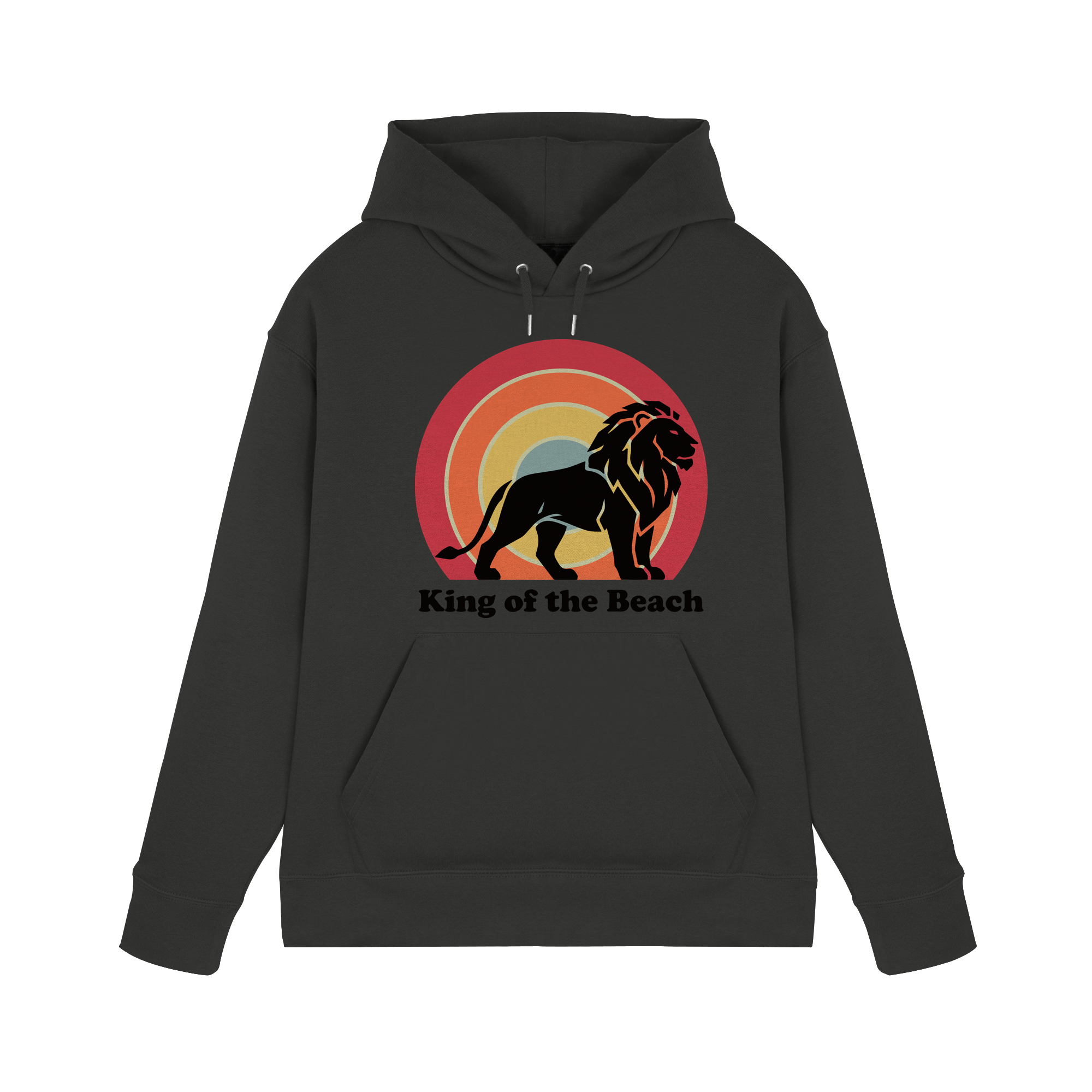King of the Beach Löwe – Retro Strandkönig - Premium Unisex Hoodie