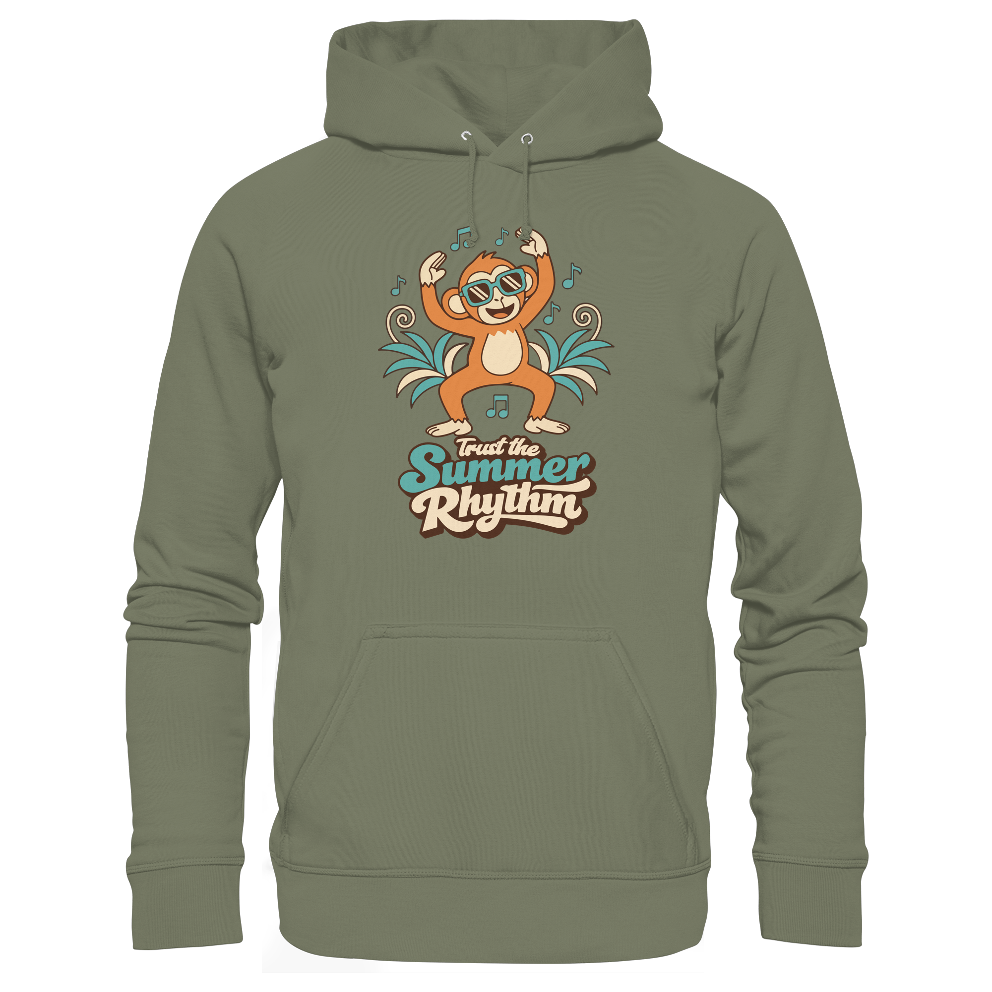 Trust the Summer Rhythm Affe – Tanzender Monkey - Premium Unisex Hoodie