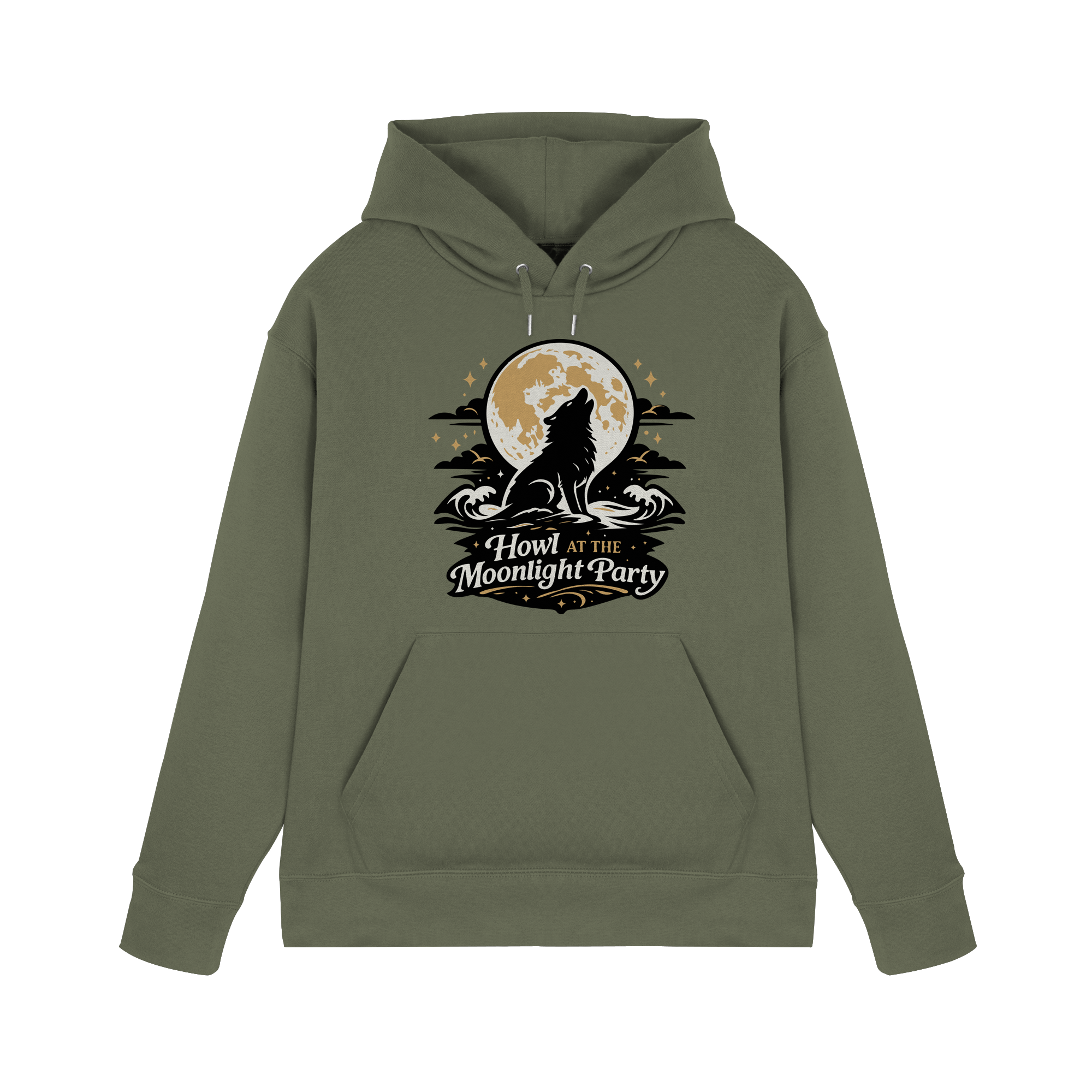 Howl at the Moonlight Party Wolf – Mondheuler Beach - Premium Unisex Hoodie