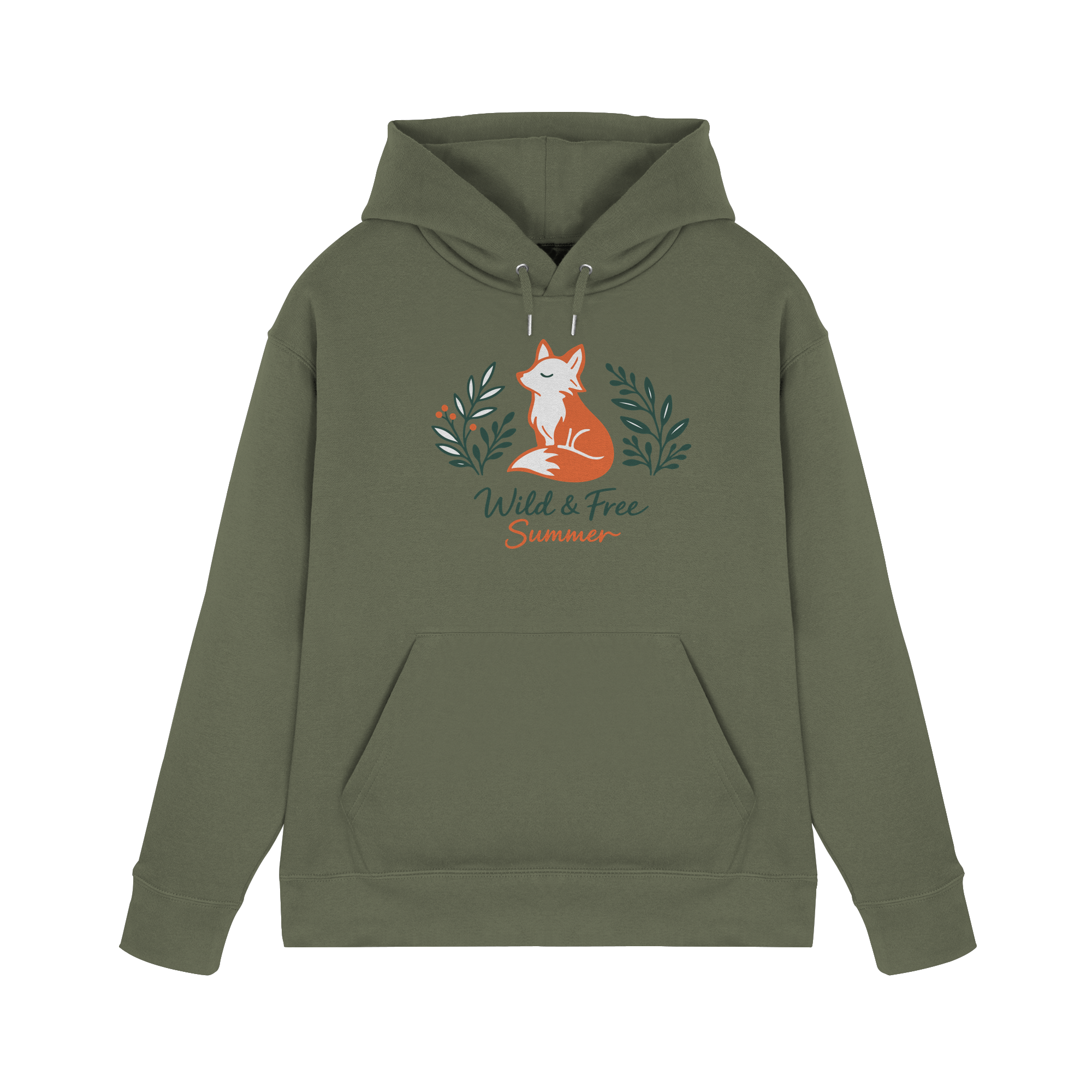 Wild & Free Summer Fuchs – Freiheitsmotiv - Premium Unisex Hoodie